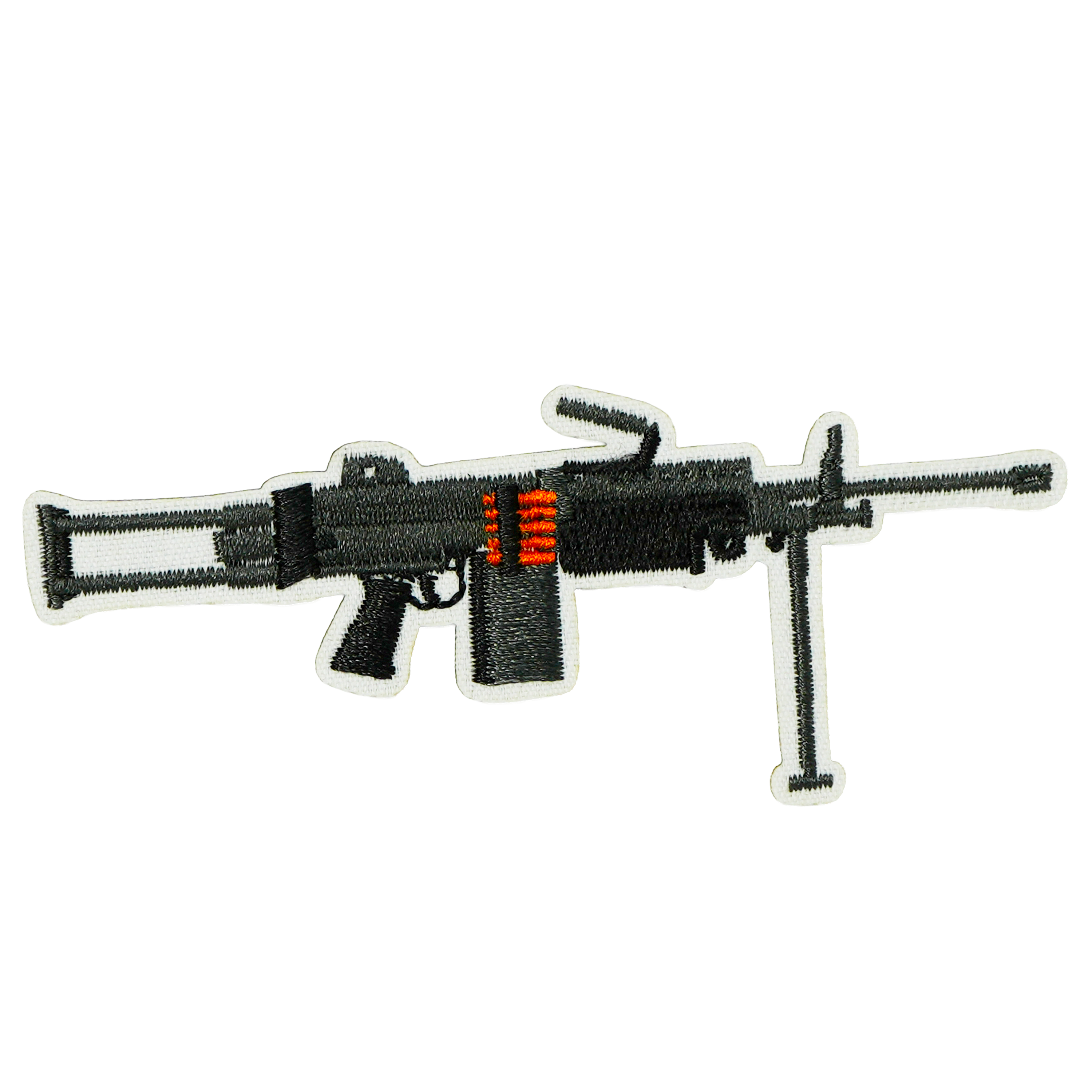 M249 SAW Machine Gun Iron On Patch (9.5 x 3cm)