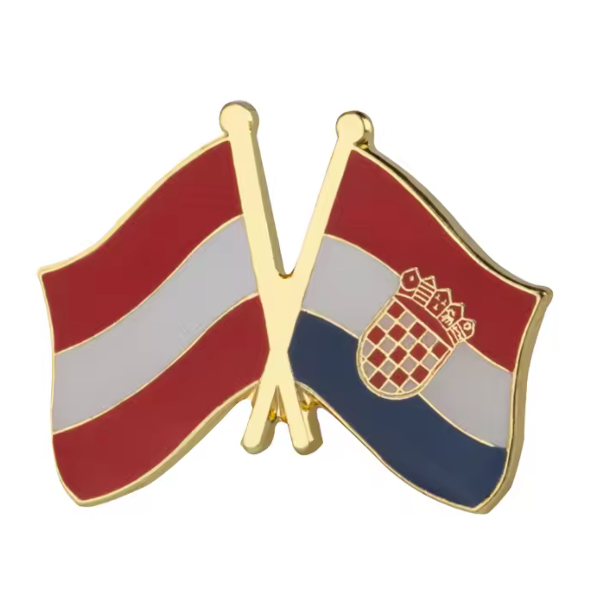 Austria & Croatia Friendship Pin Badge