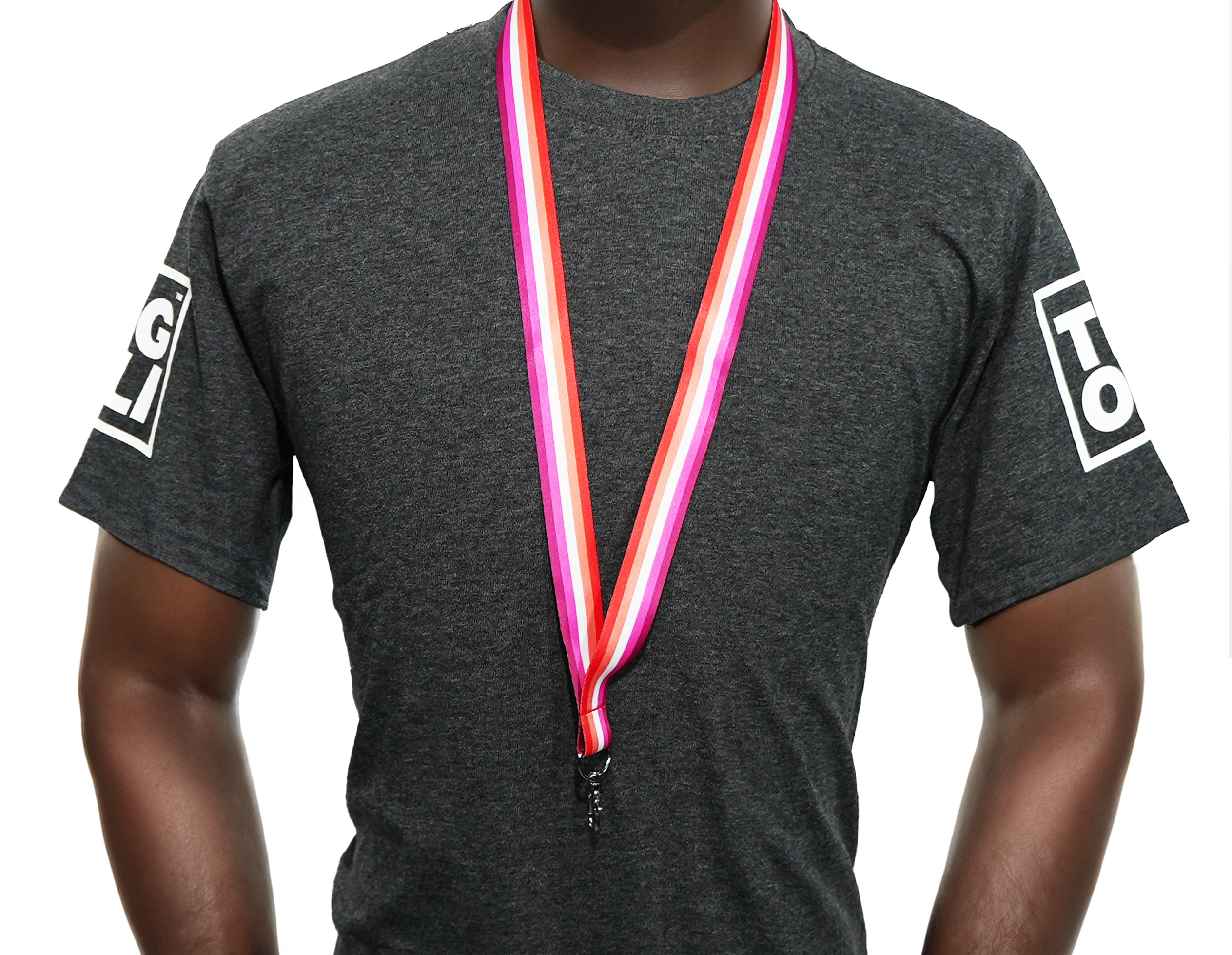 Lesbian Rainbow Pride Lanyard