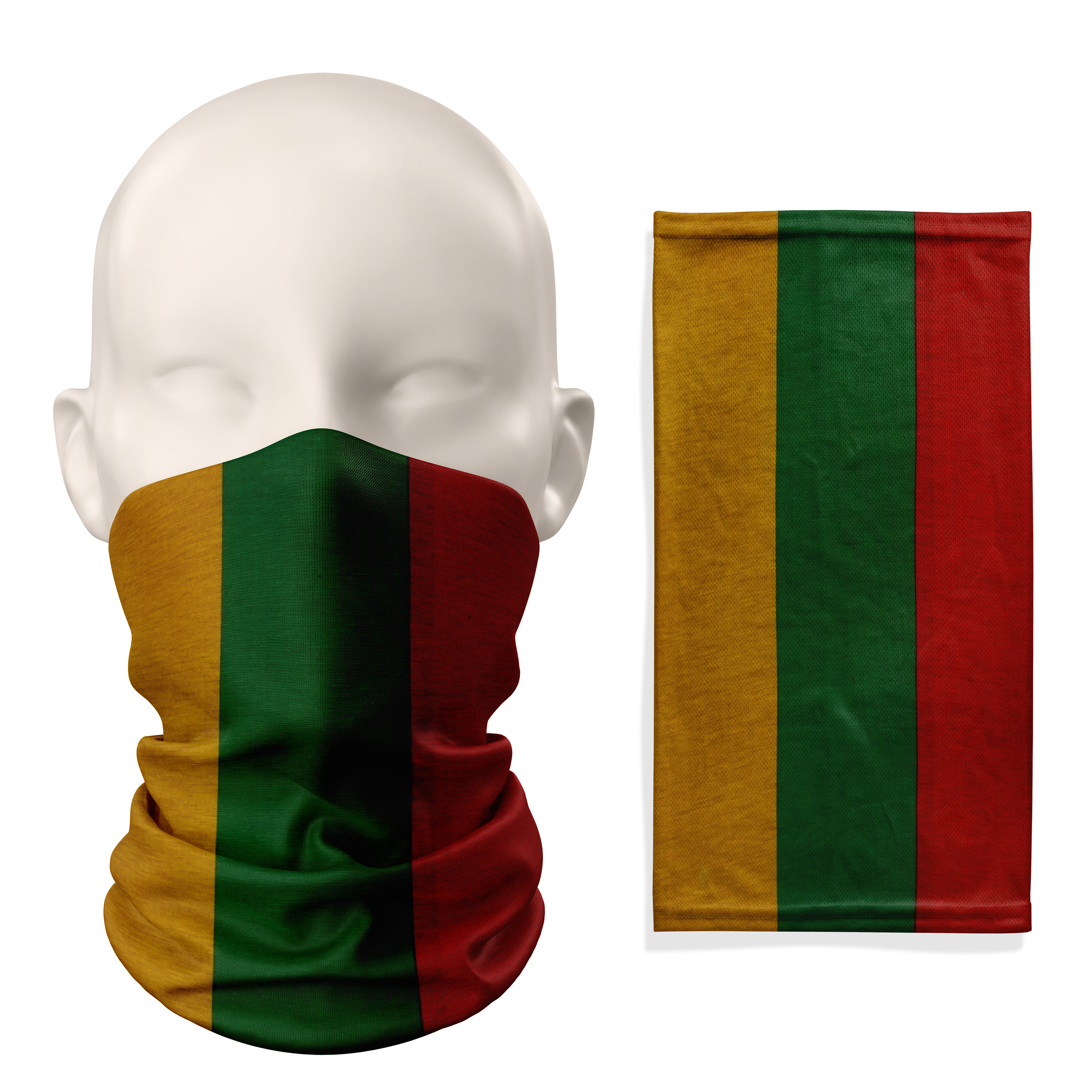 Lithuania Flag Snood – Breathable Mask Neck Gaiter Face Covering