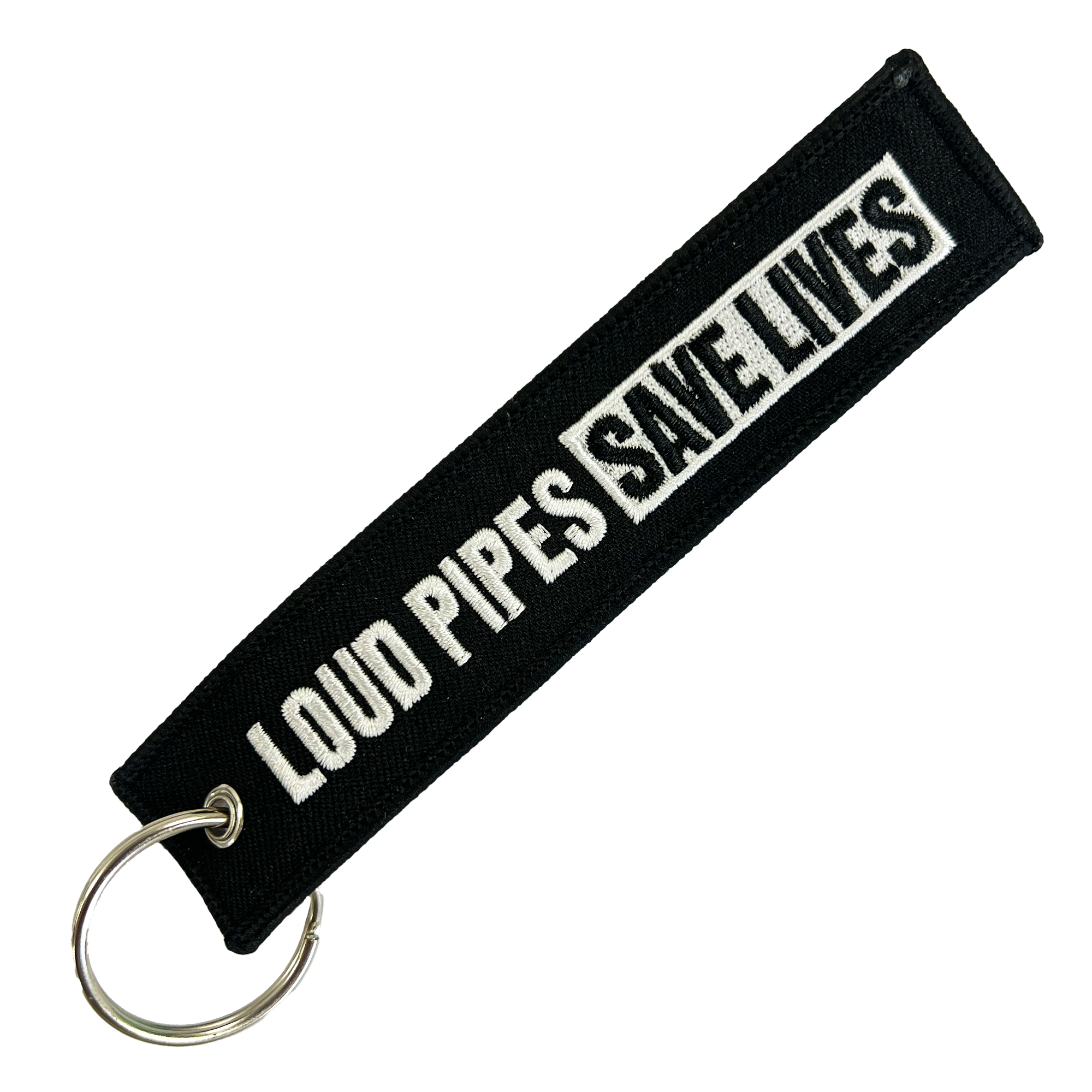 Loud Pipes Save Lives Fabric Luggage Keyring