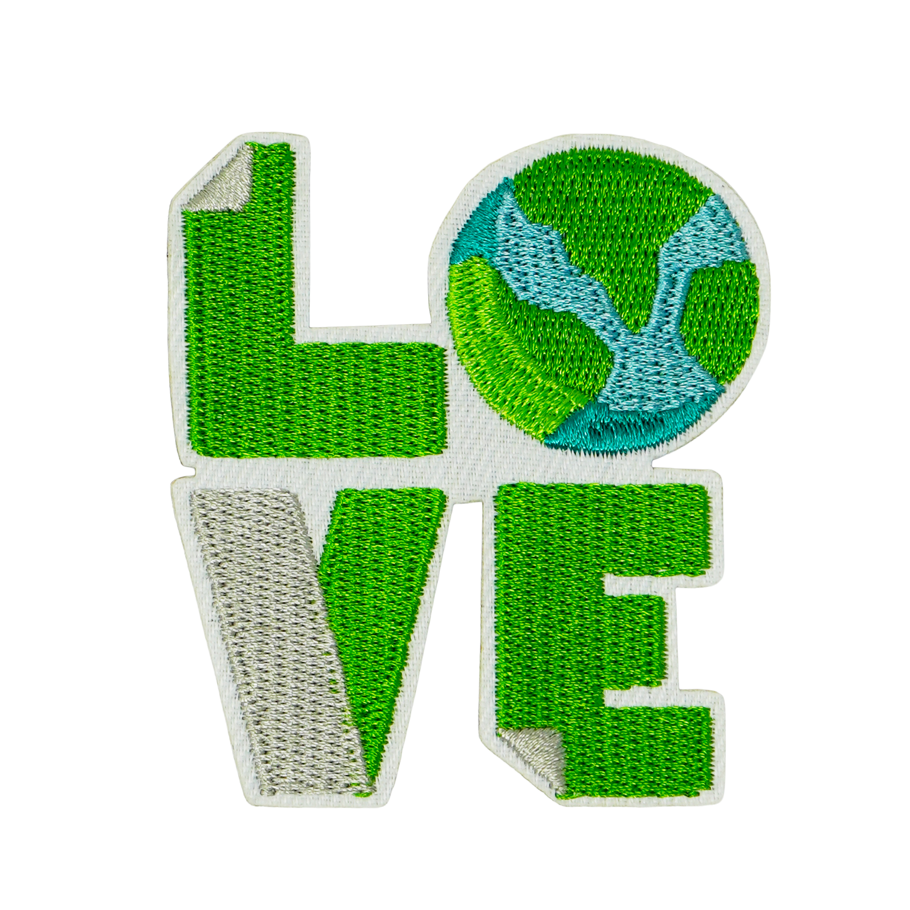 Love Earth Planet Climate Iron On Patch (6.5 x 5.5cm)