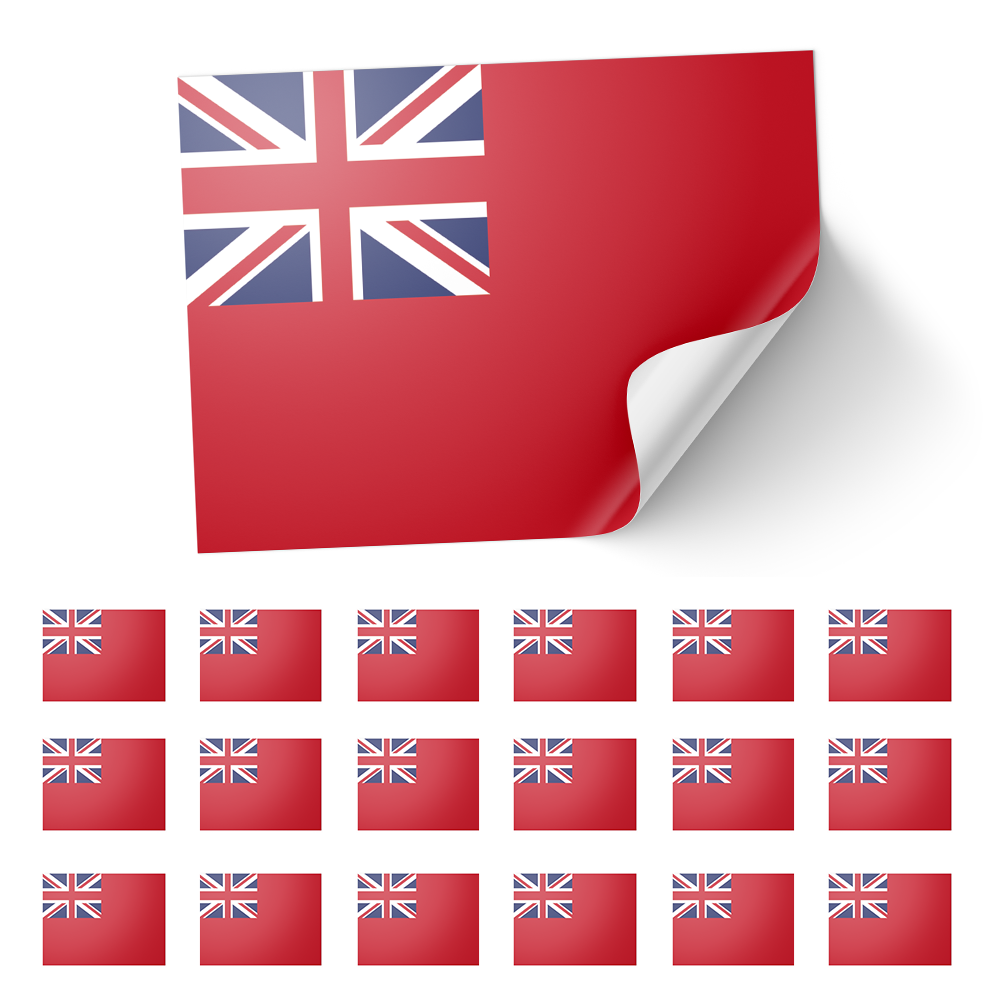 20 X Merchant Navy Flag Stickers