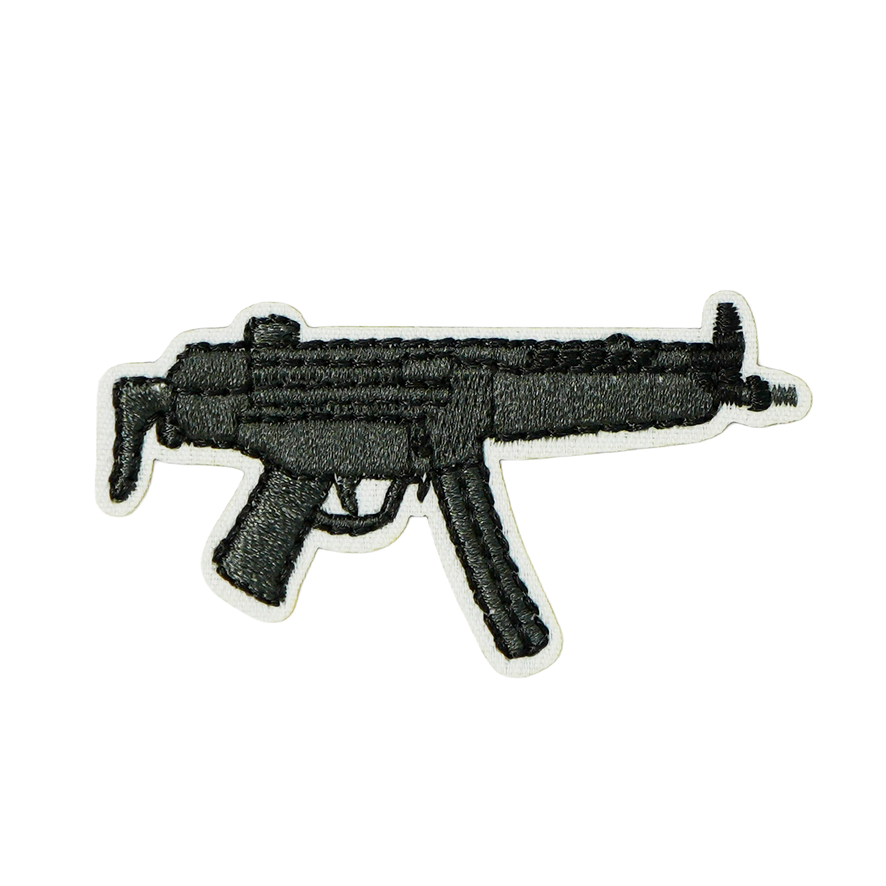 H&K MP5 Sub Machine Gun Pistol Iron On Patch (6.8 x 3.2cm)