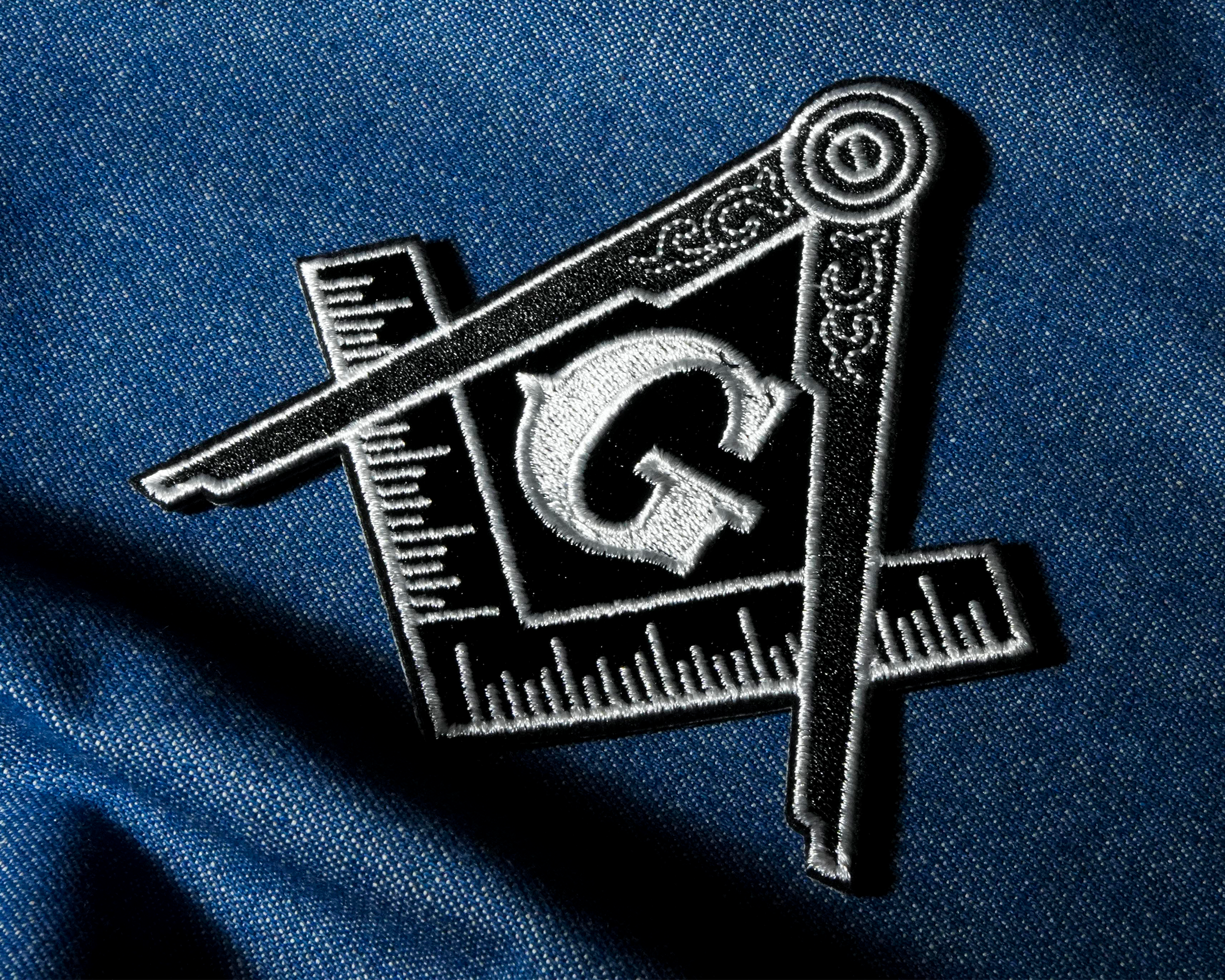 Free Masons Masonic Black Patch Iron On (9 x 9cm)