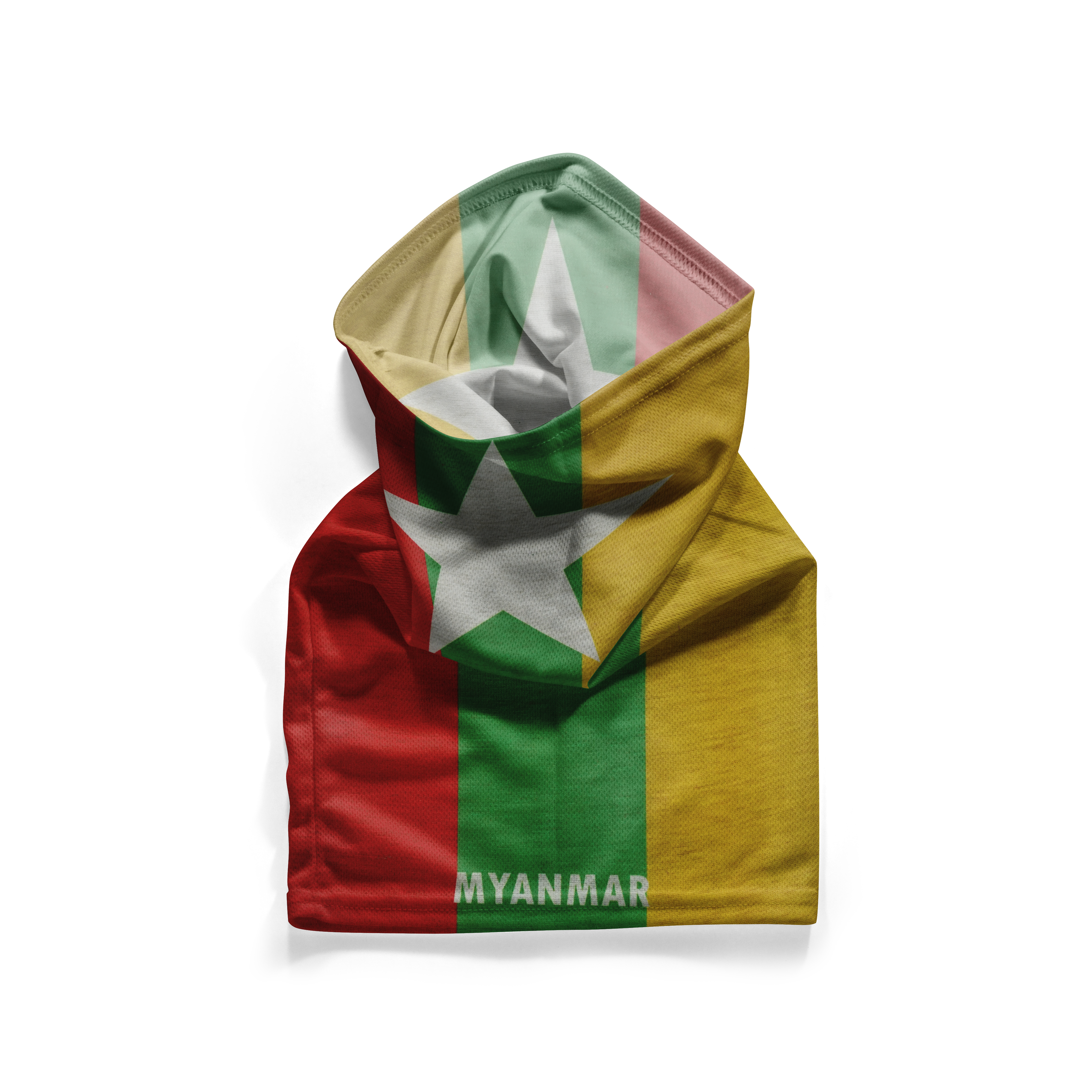 Myanmar Flag Snood – Breathable Mask Neck Gaiter Face Covering