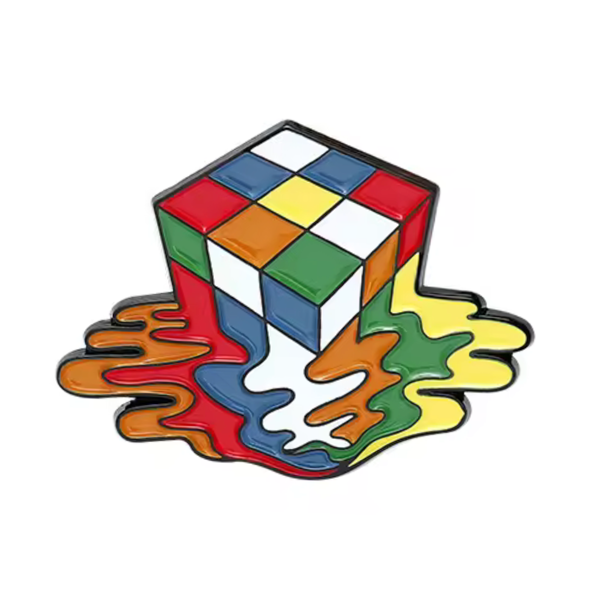 Melting Magic Cube Pin Badge