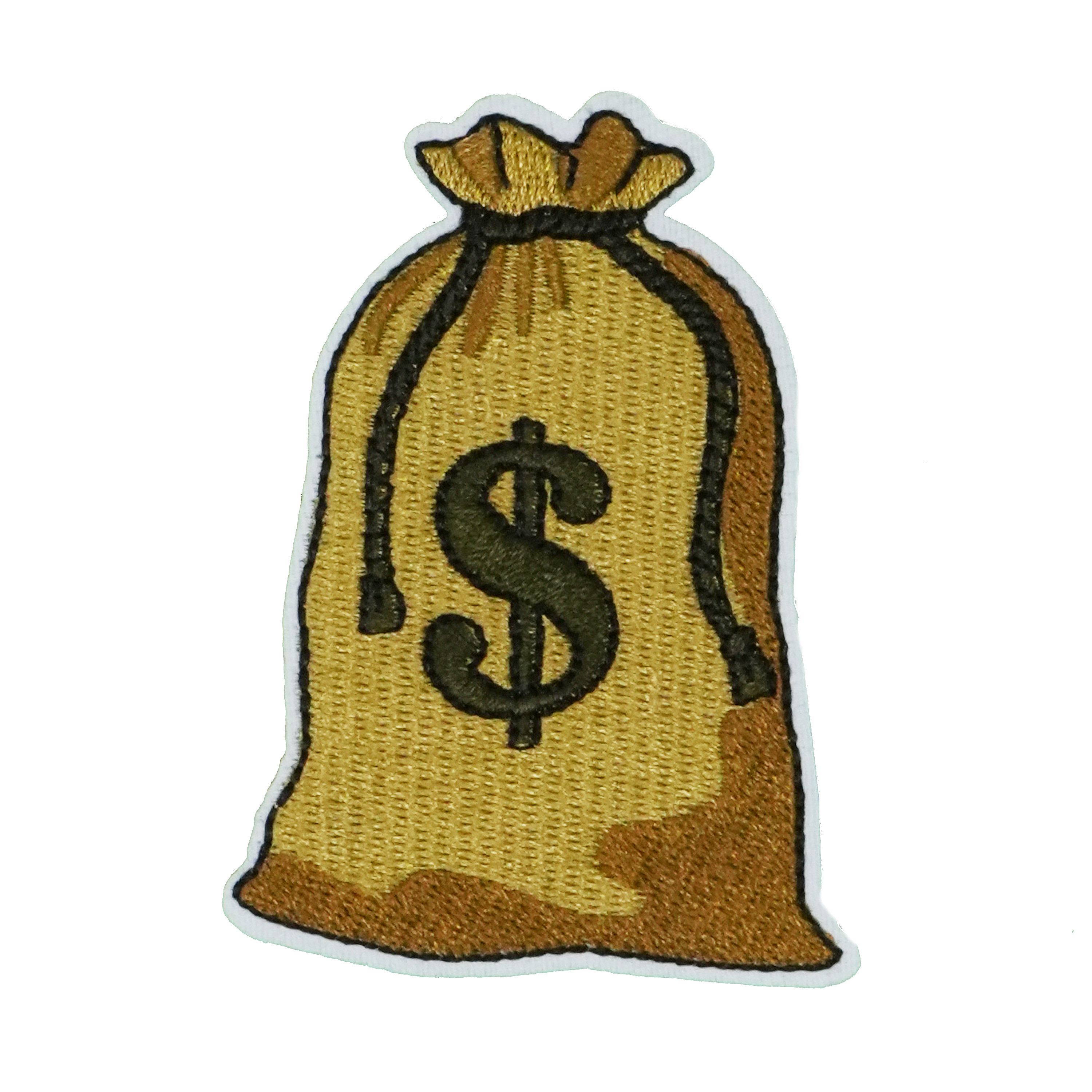 Money Sack Loot Dollar Patch Iron On (8x 5cm)