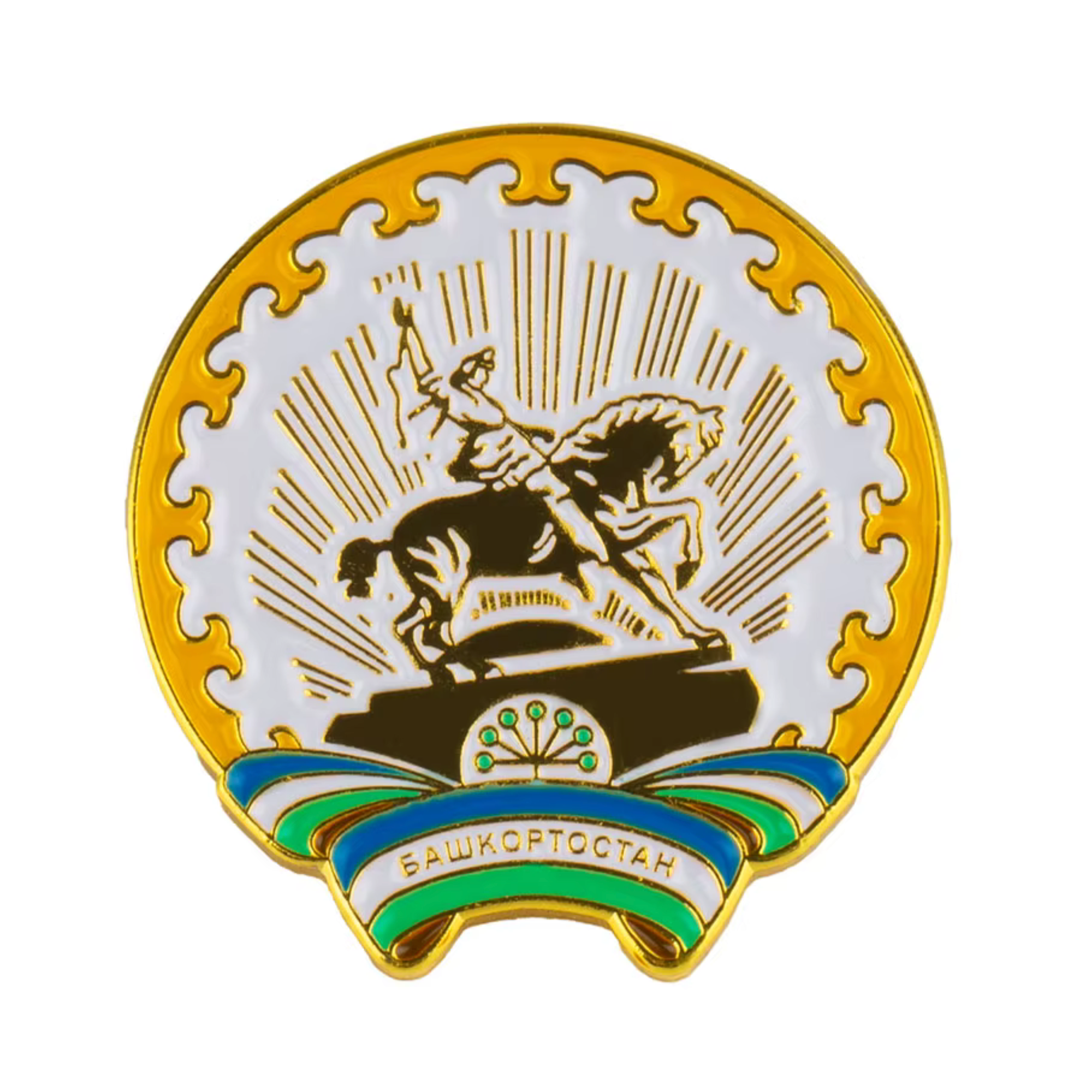 Republic of Bashkortostan Flag Shape Pin Badge