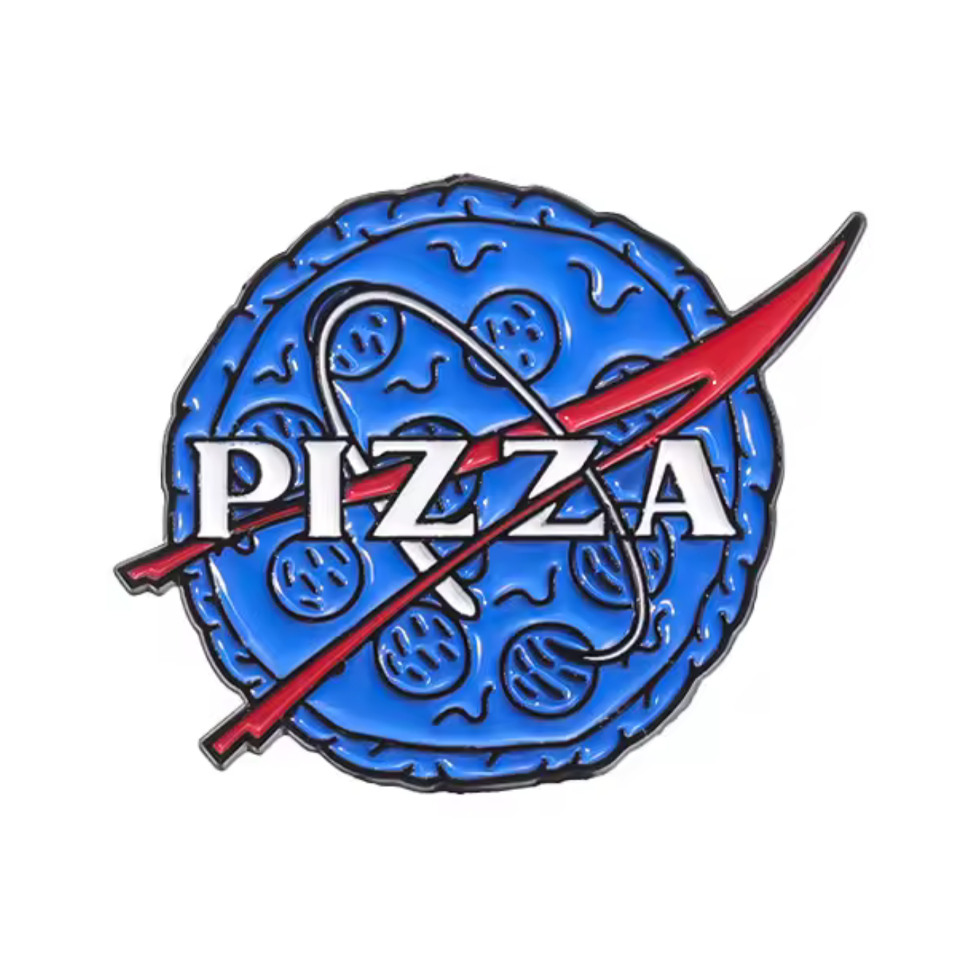NASA Space Pizza Pin Badge