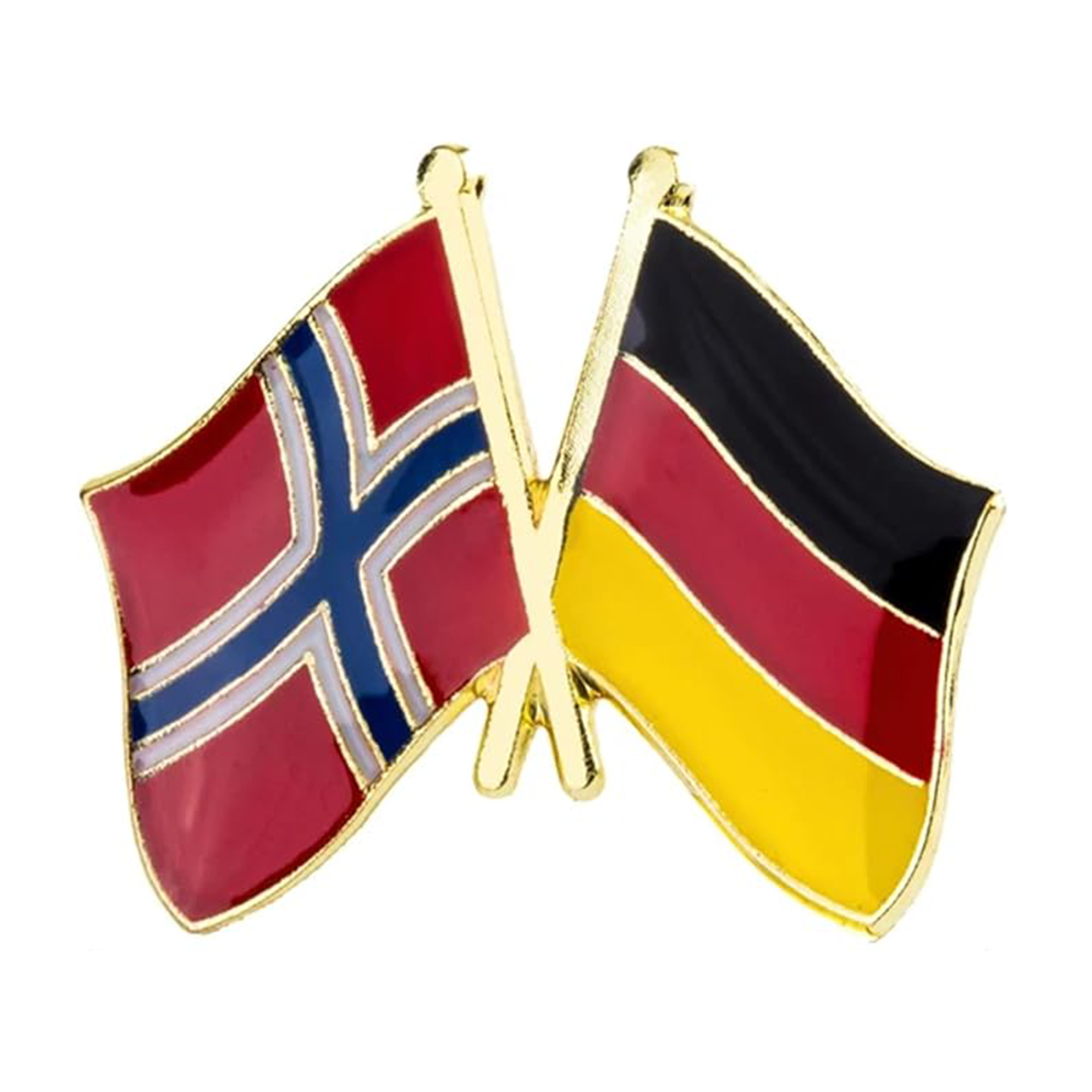 Pin de la amistad entre Noruega y Alemania