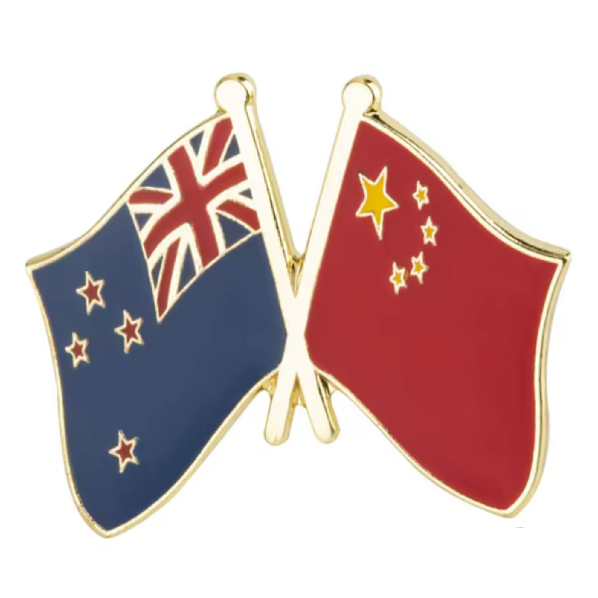 New Zealand & China Friendship Pin Badge