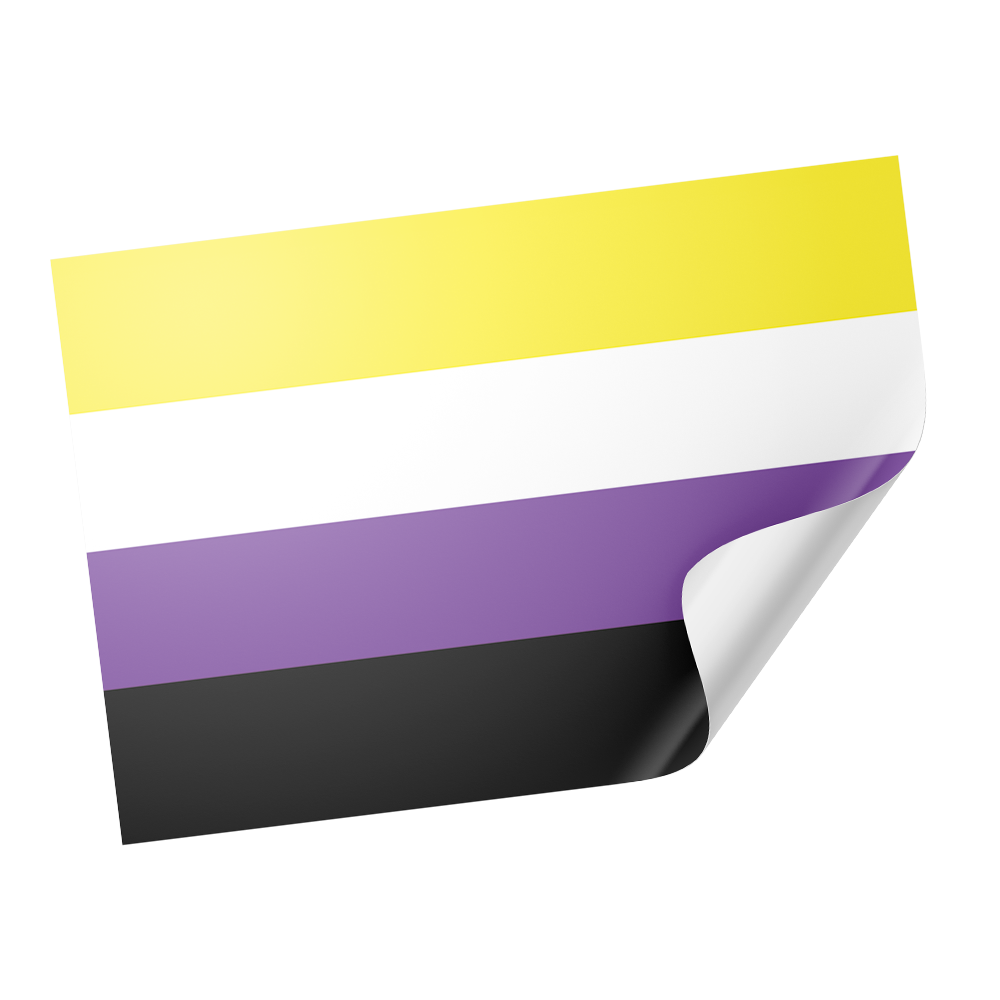 20 X Non Binary Pride Flag Stickers