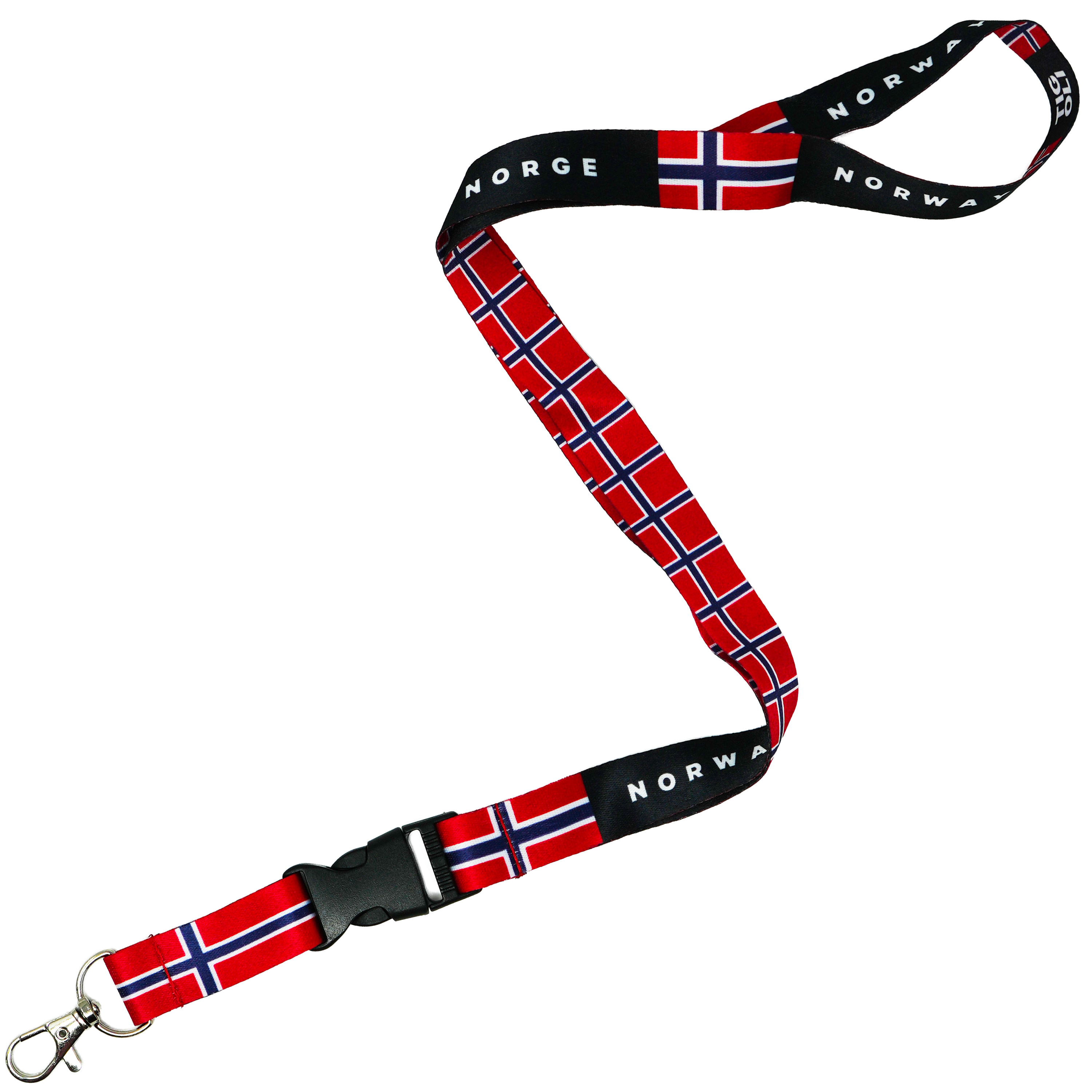 Norway Flag Lanyard – Red, Blue & White Norwegian Flag Neck Strap