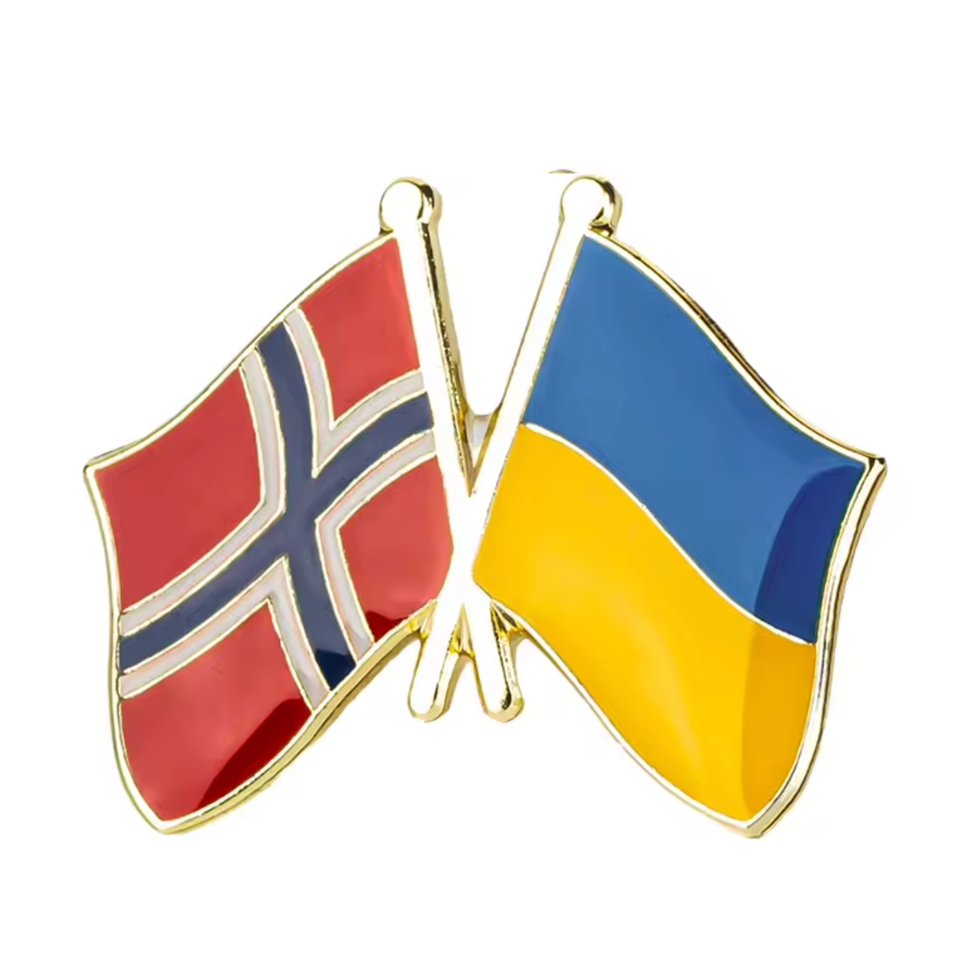 Norway & Ukraine Friendship Pin Badge