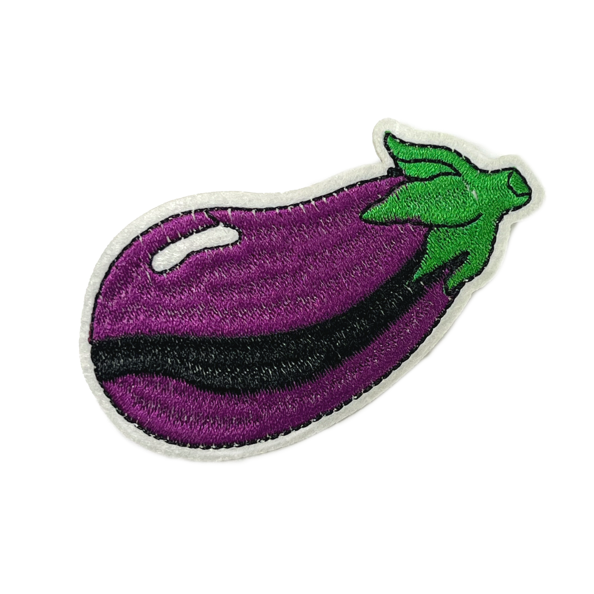 Aubergine Embroidery Patch (8.5 x 4.5cm)
