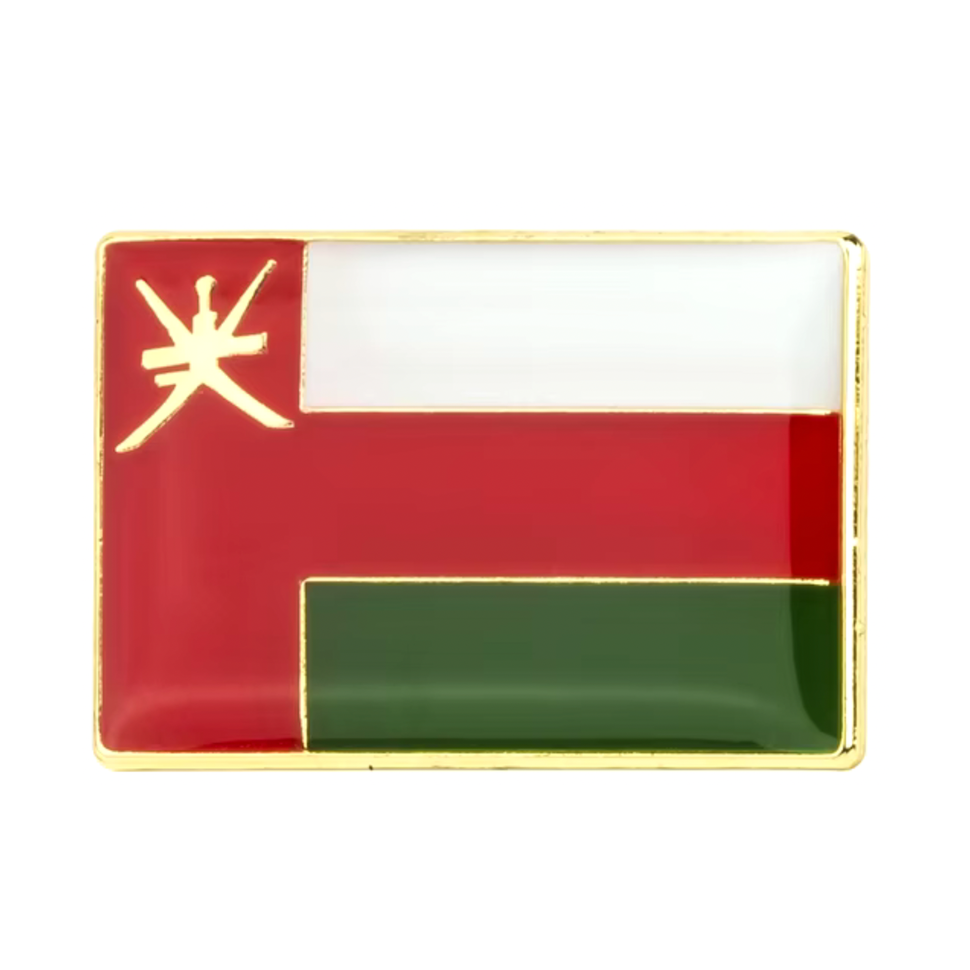 Oman Rectangle Pin Badge