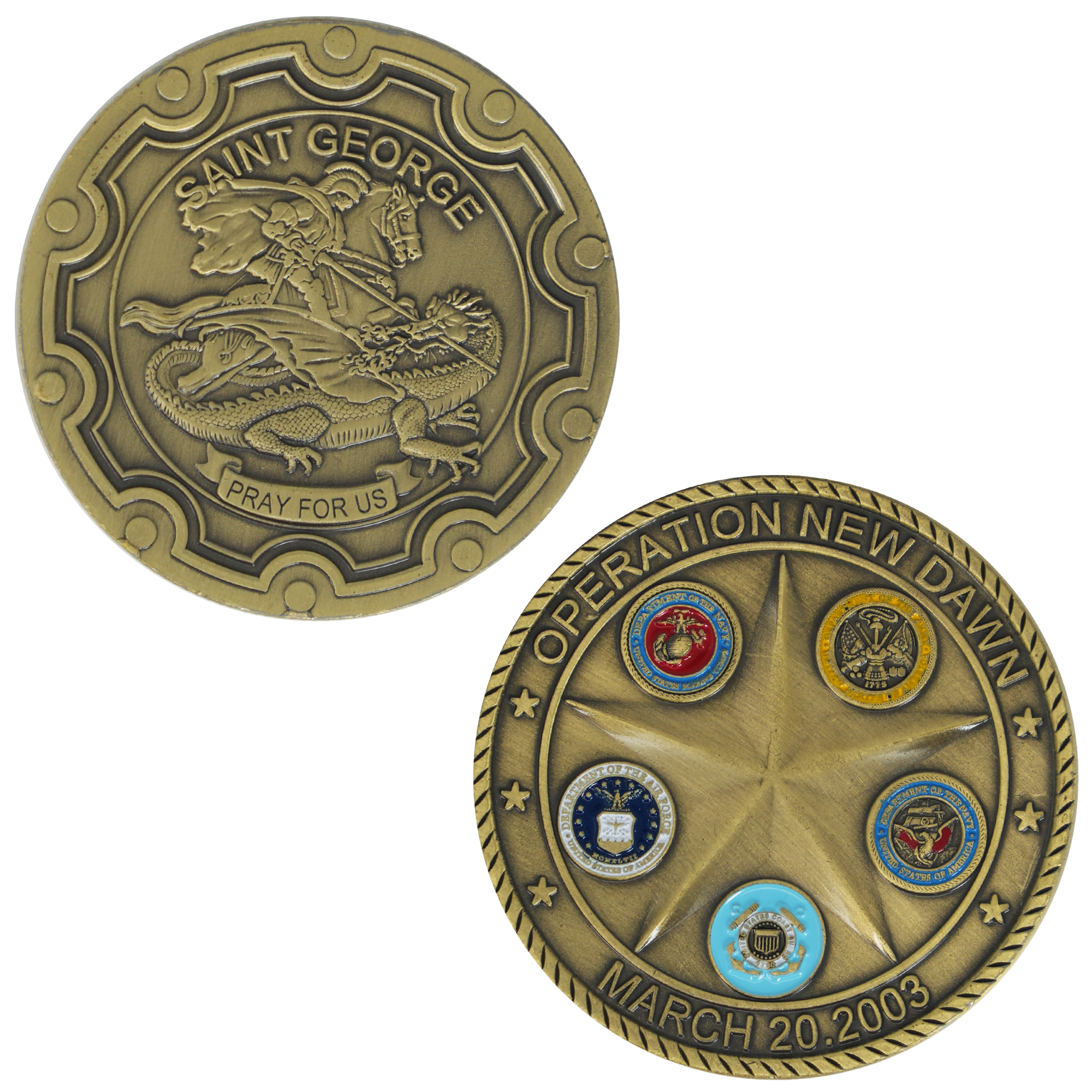 Saint George & Operation New Dawn Commemorative Coin