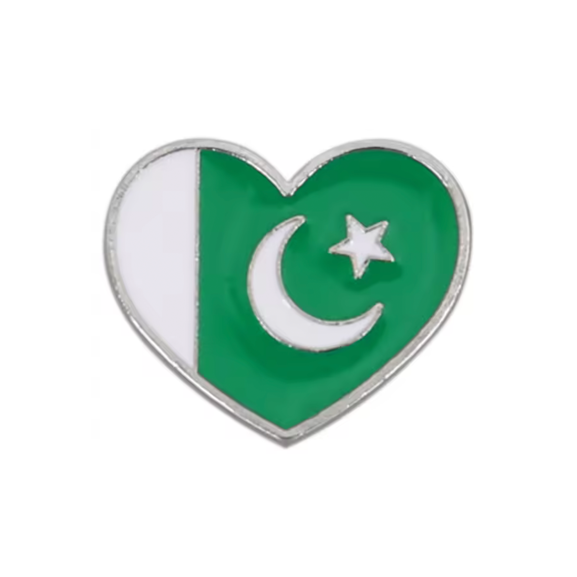 Pakistan Love Heart Pin Badge
