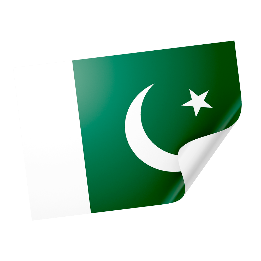 20 X Pakistan Flag Stickers