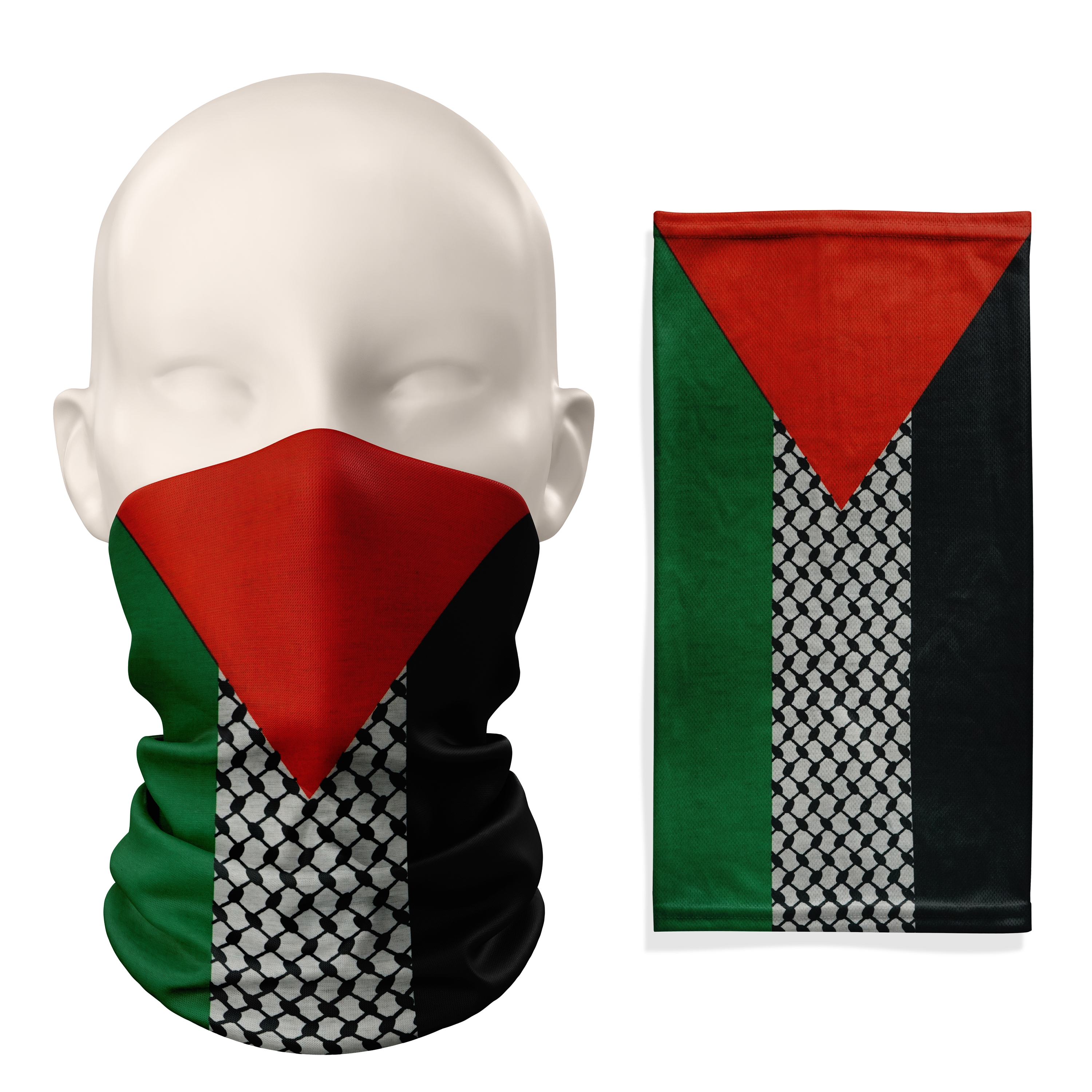 Palestine Gaza Chain Fence Flag Snood – Breathable Mask Neck Gaiter Face Covering