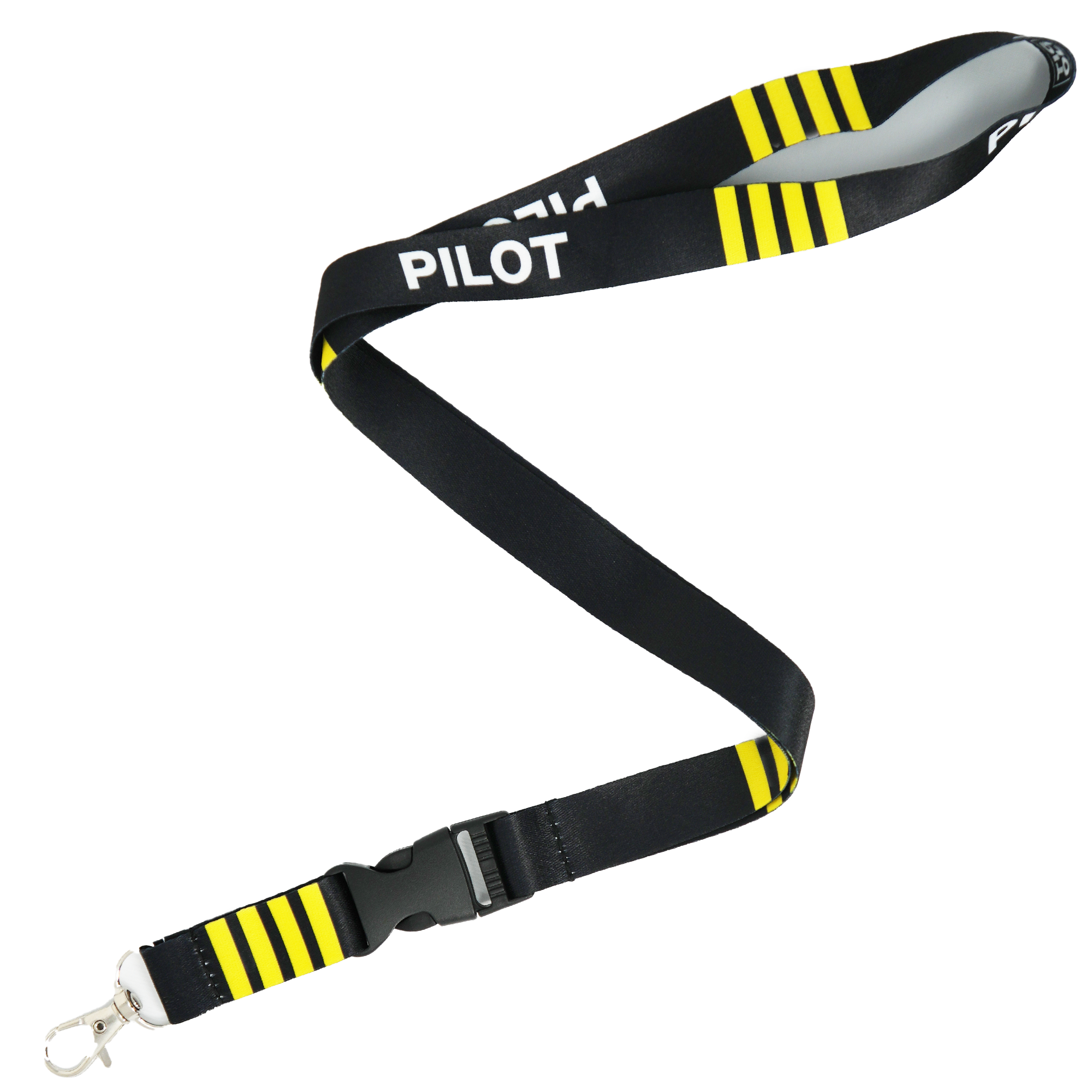 Pilot Air Force Gold Officer Striped Lanyard