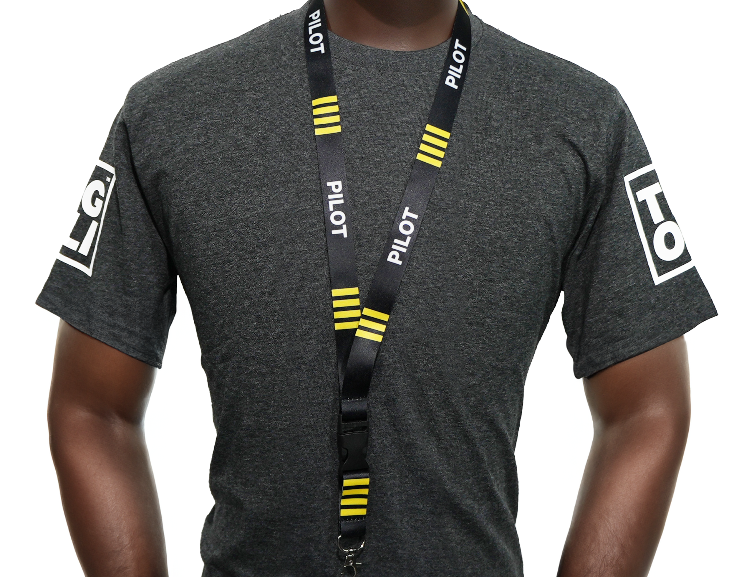 Pilot Air Force Gold Officer Striped Lanyard