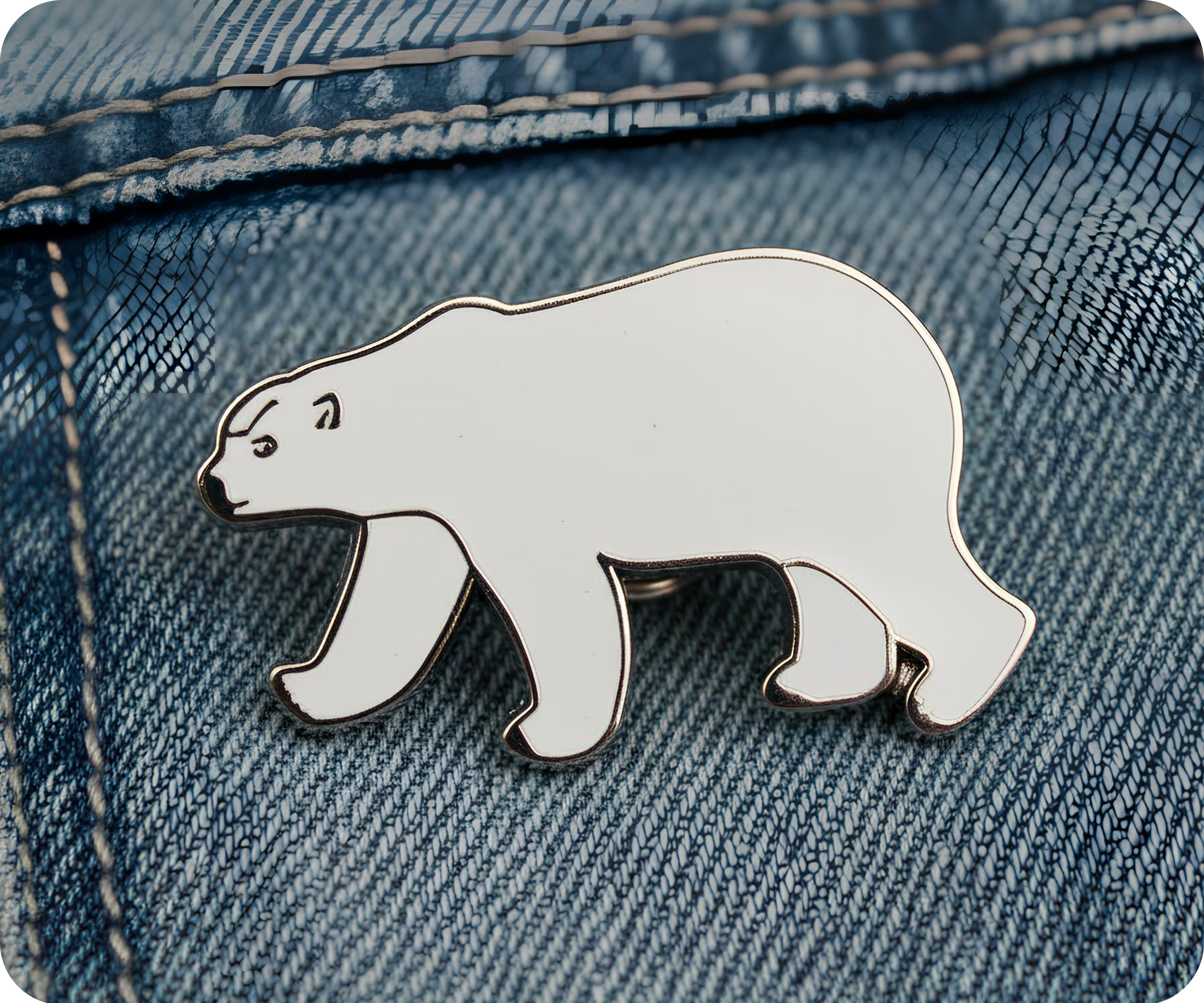 Pin con forma de oso polar