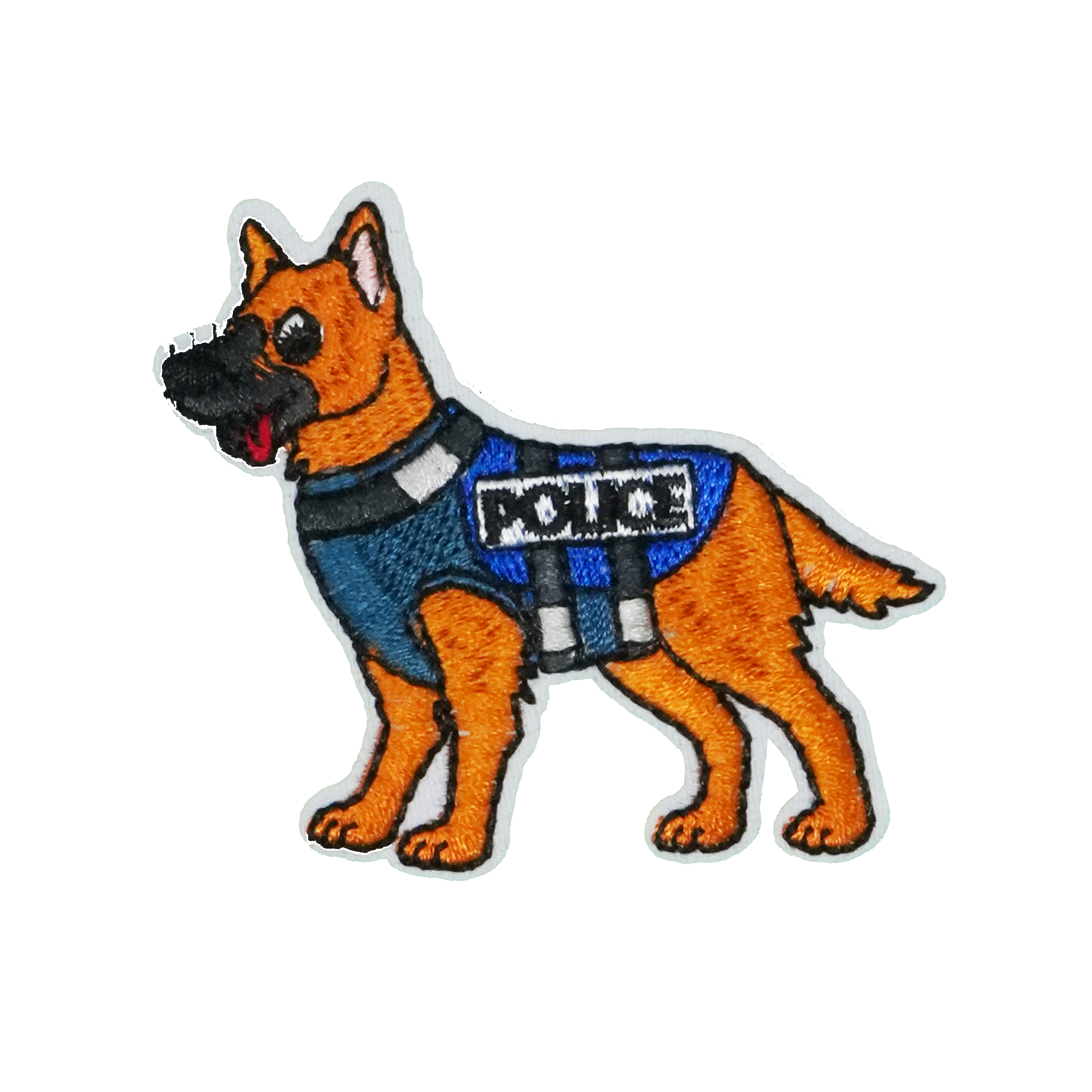 German Shepard Police Dog Vest Patch Iron On (6 x 7cm)