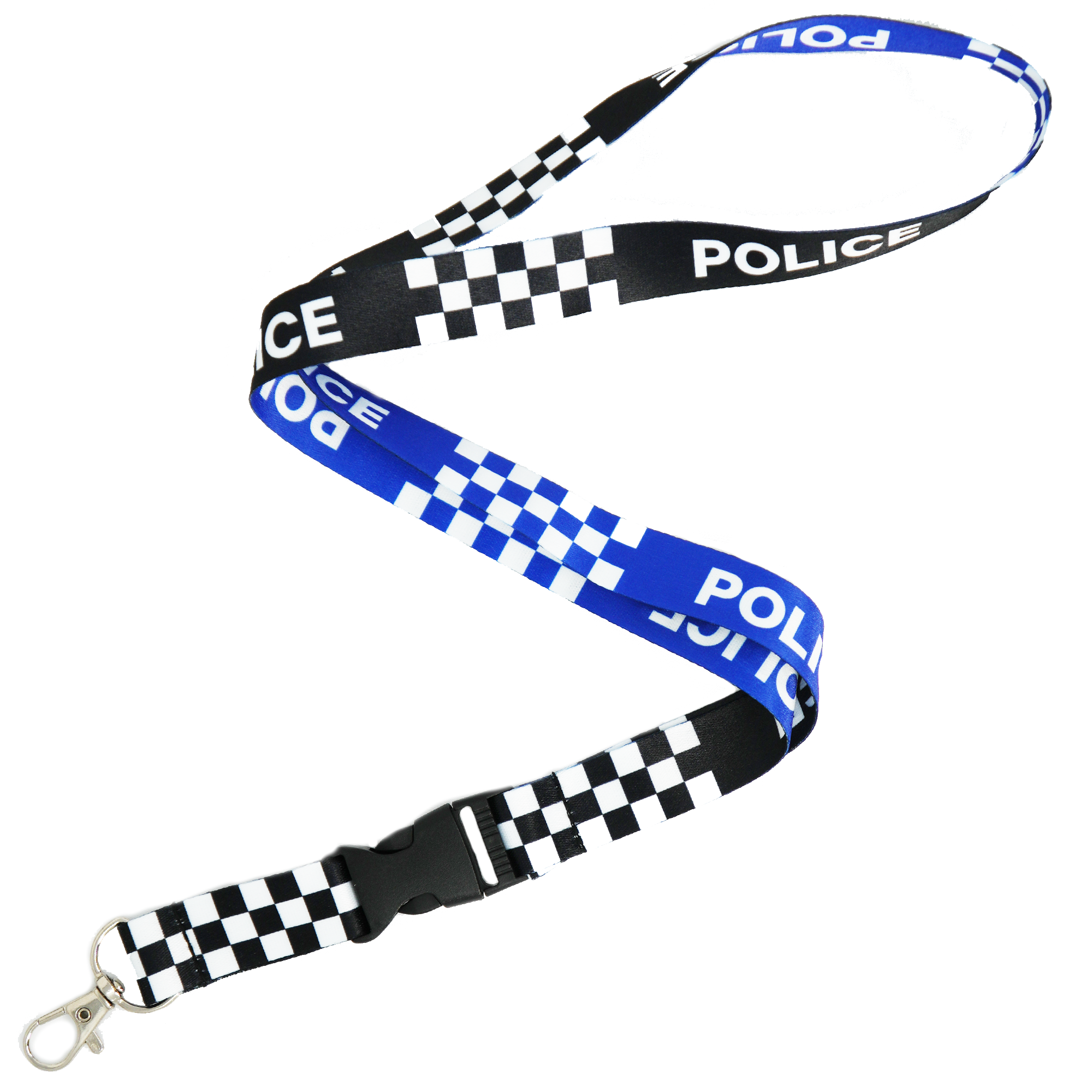 Police Battenberg Black & Blue Cosplay Lanyard