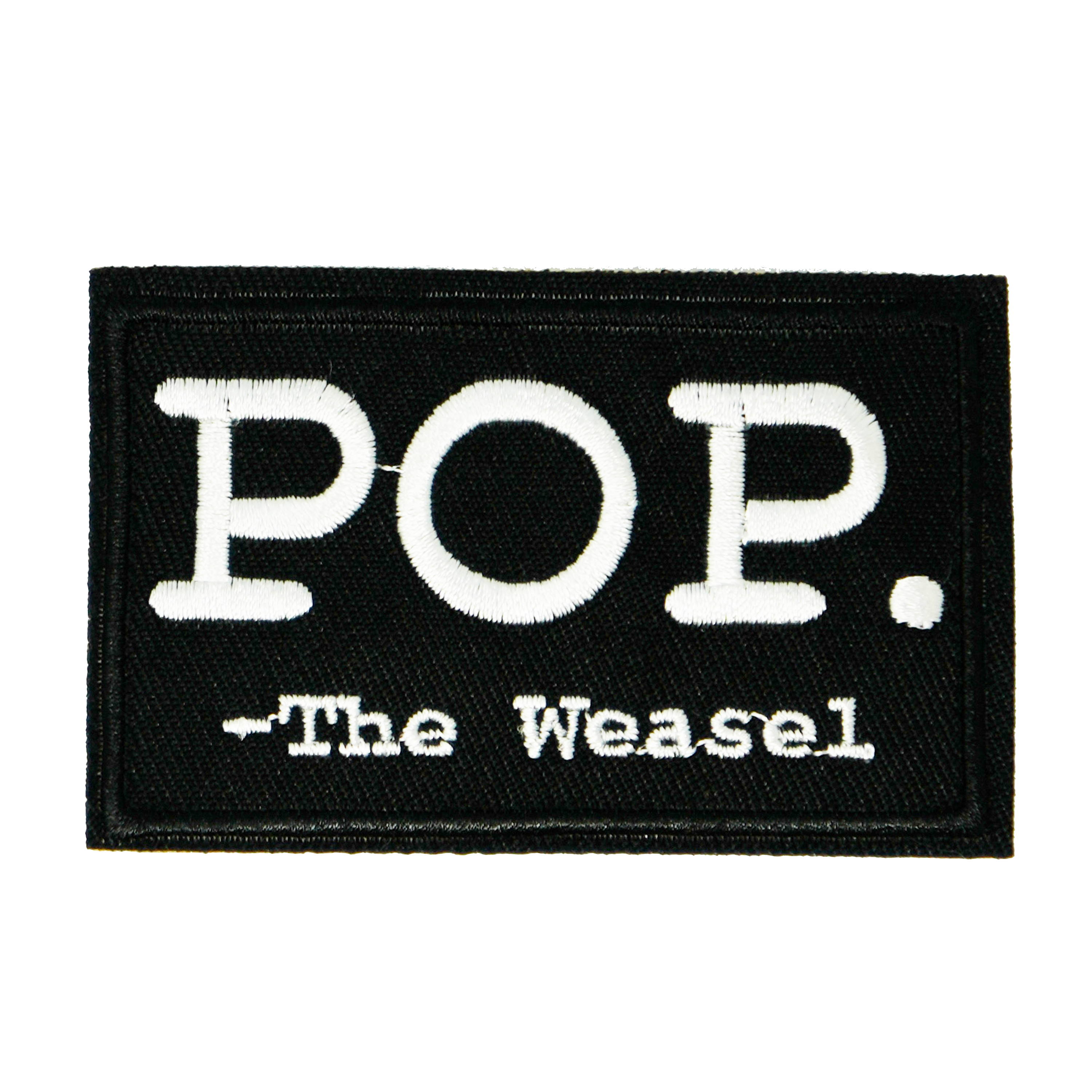 Pop The Weasel Black Iron On Patch (7.8 x 5cm)