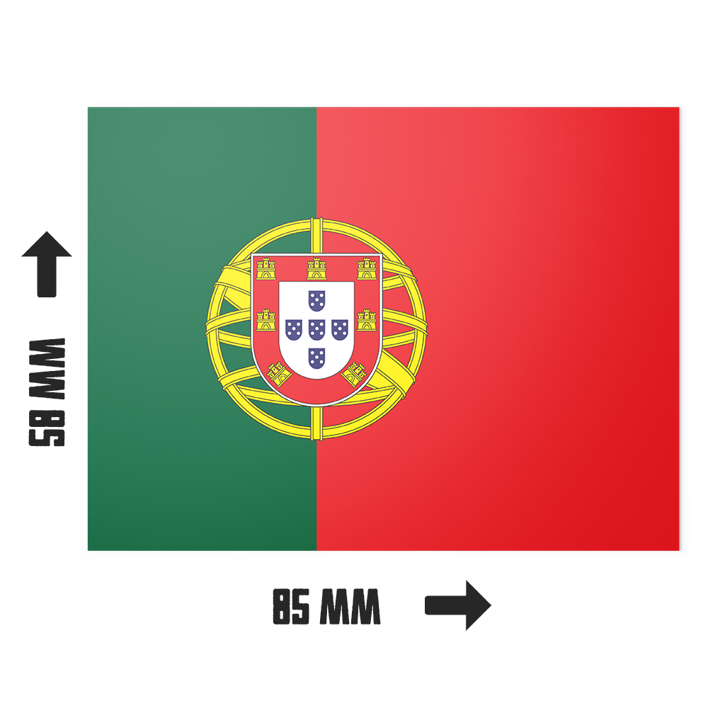 20 X Portugal Flag Stickers