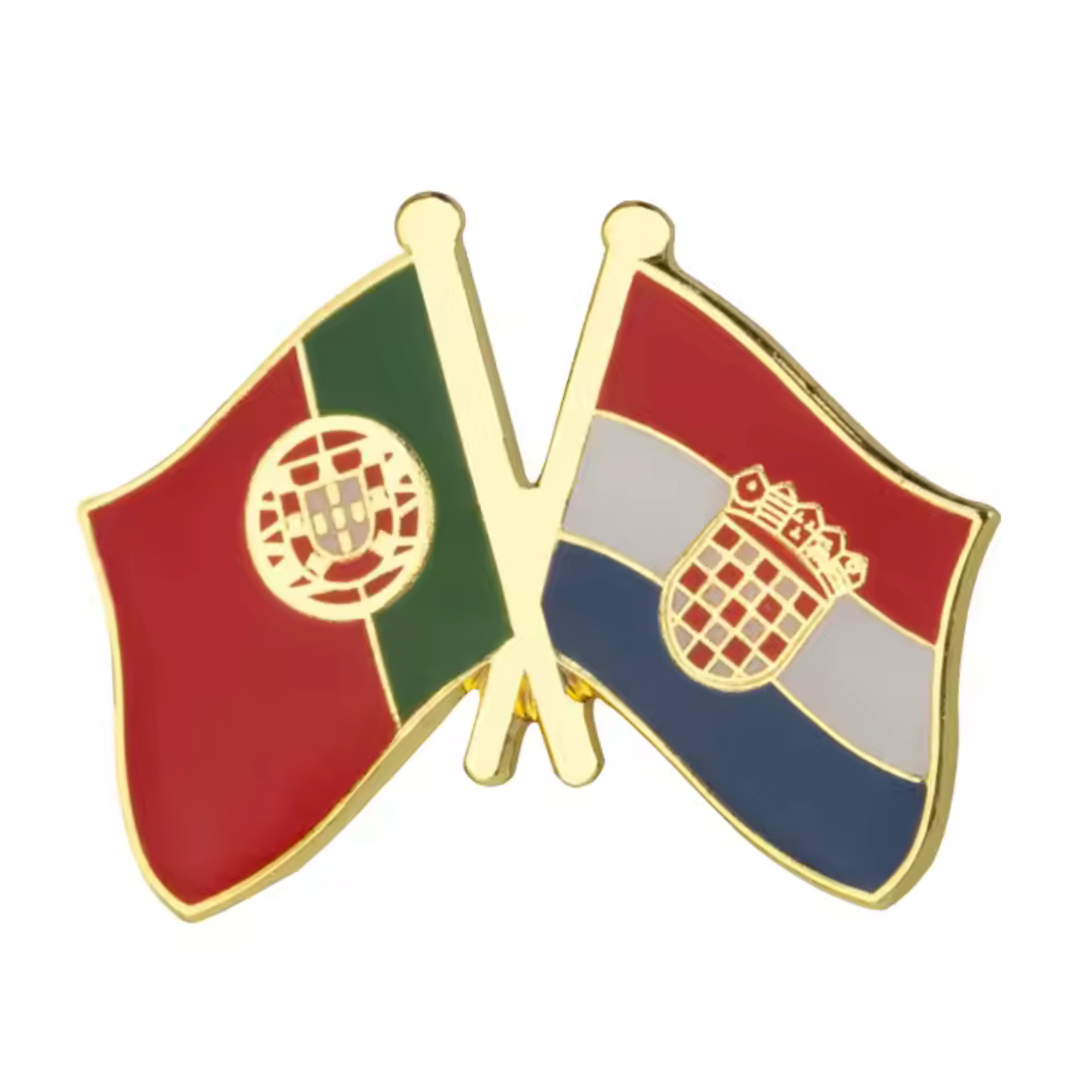 Portugal & Croatia Friendship Pin Badge