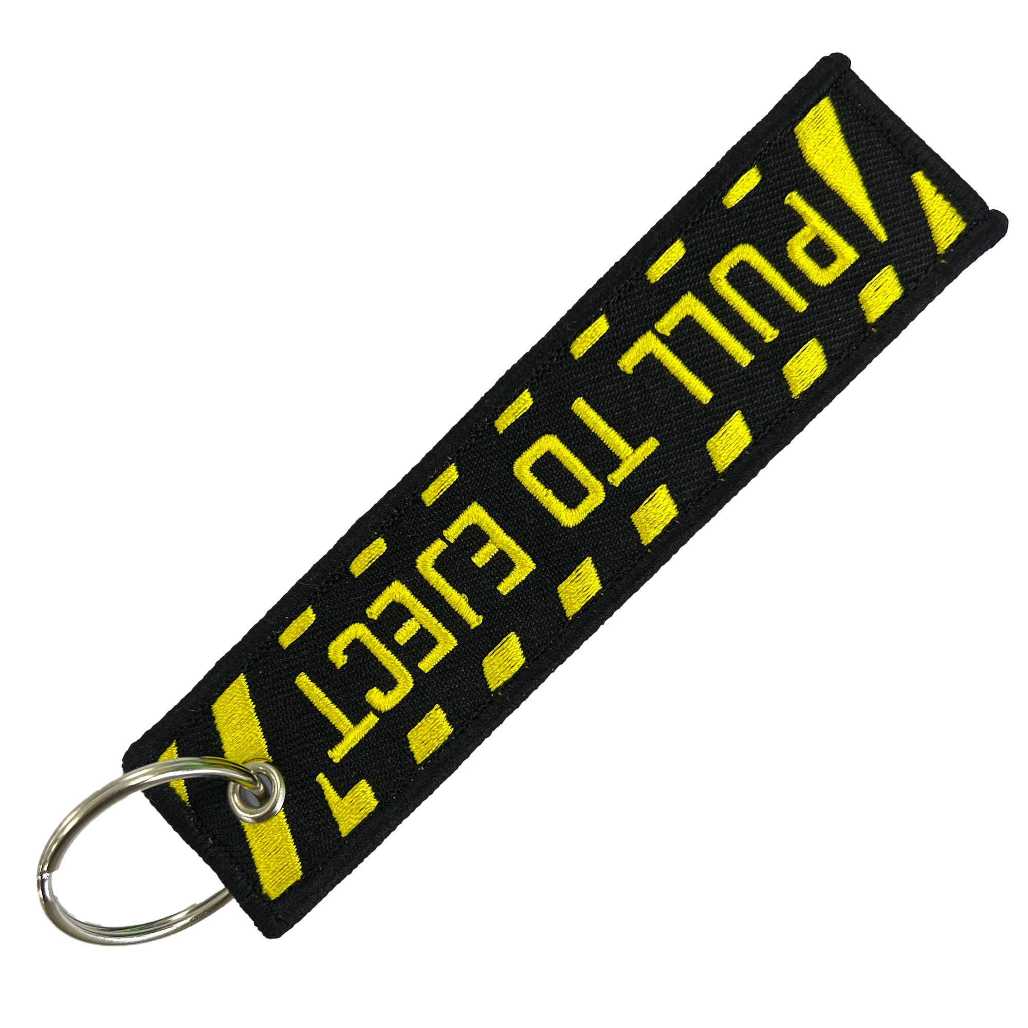 Eject Jet Plane Fabric Luggage Keyring