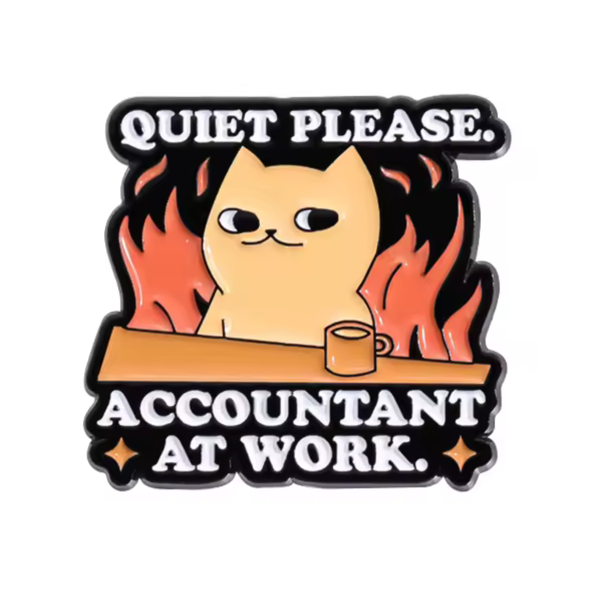 Quiet Please Accountant At Work Pin Badge