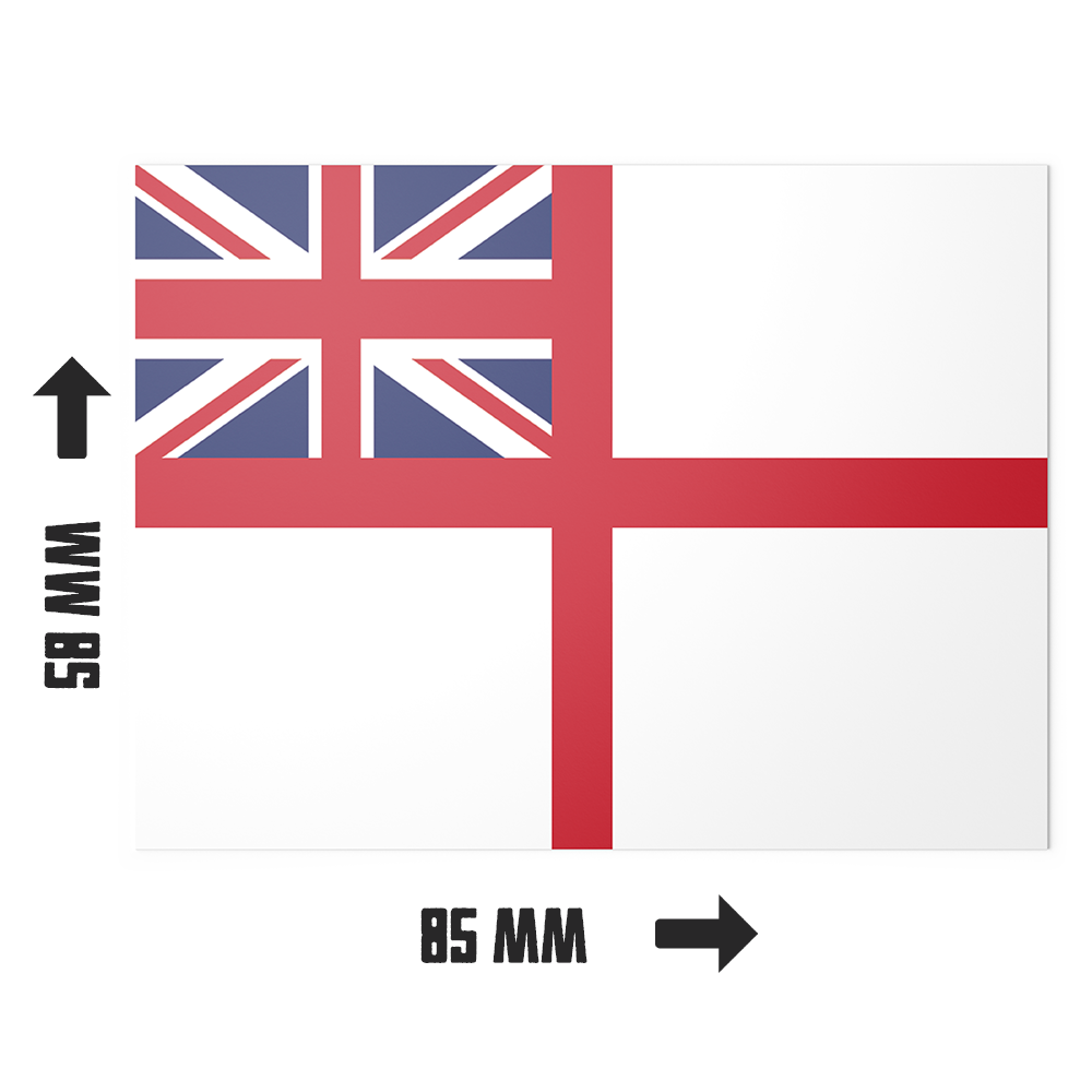 20 X Royal Navy White Ensign Flag Stickers