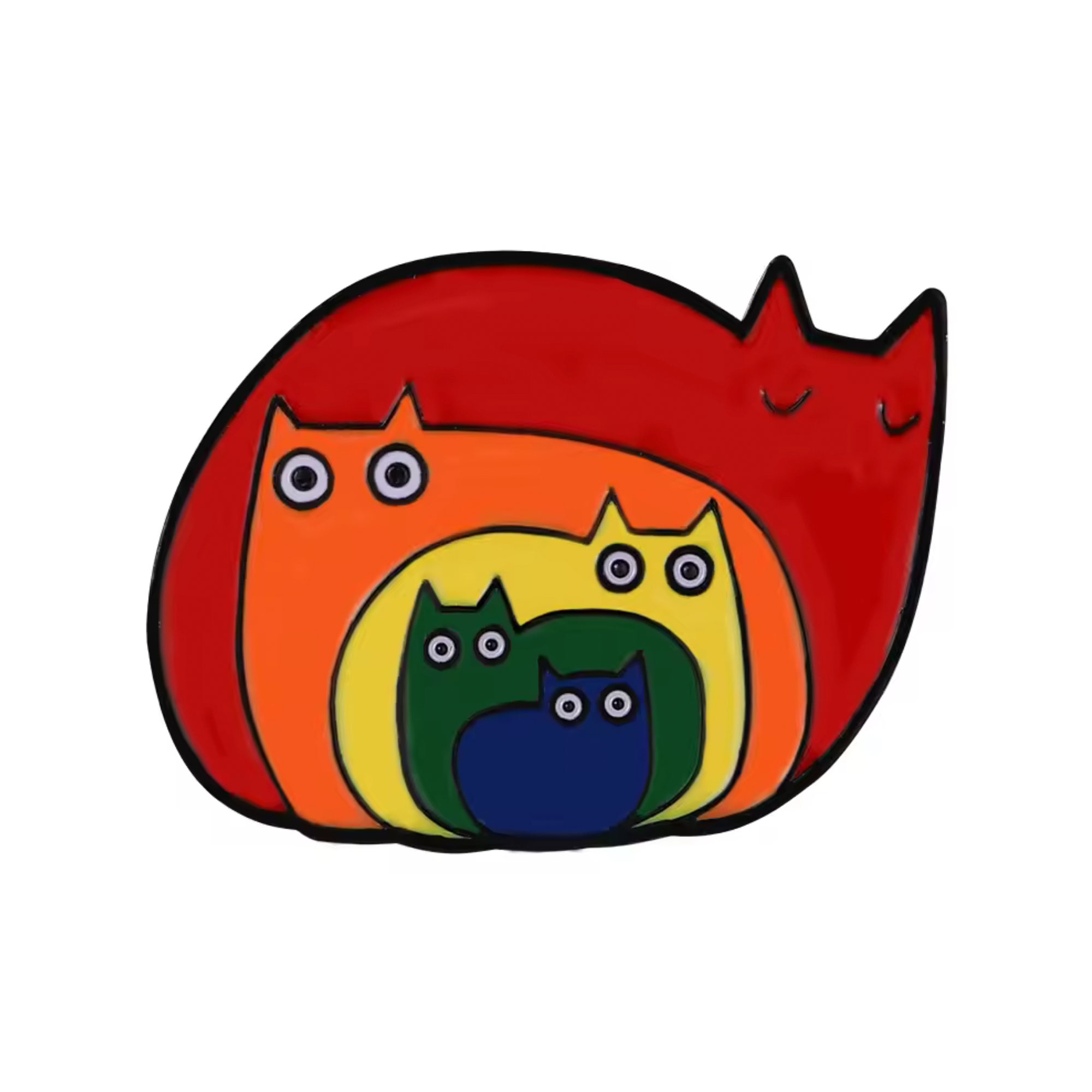 Rainbow Cats Pride Pin Badge