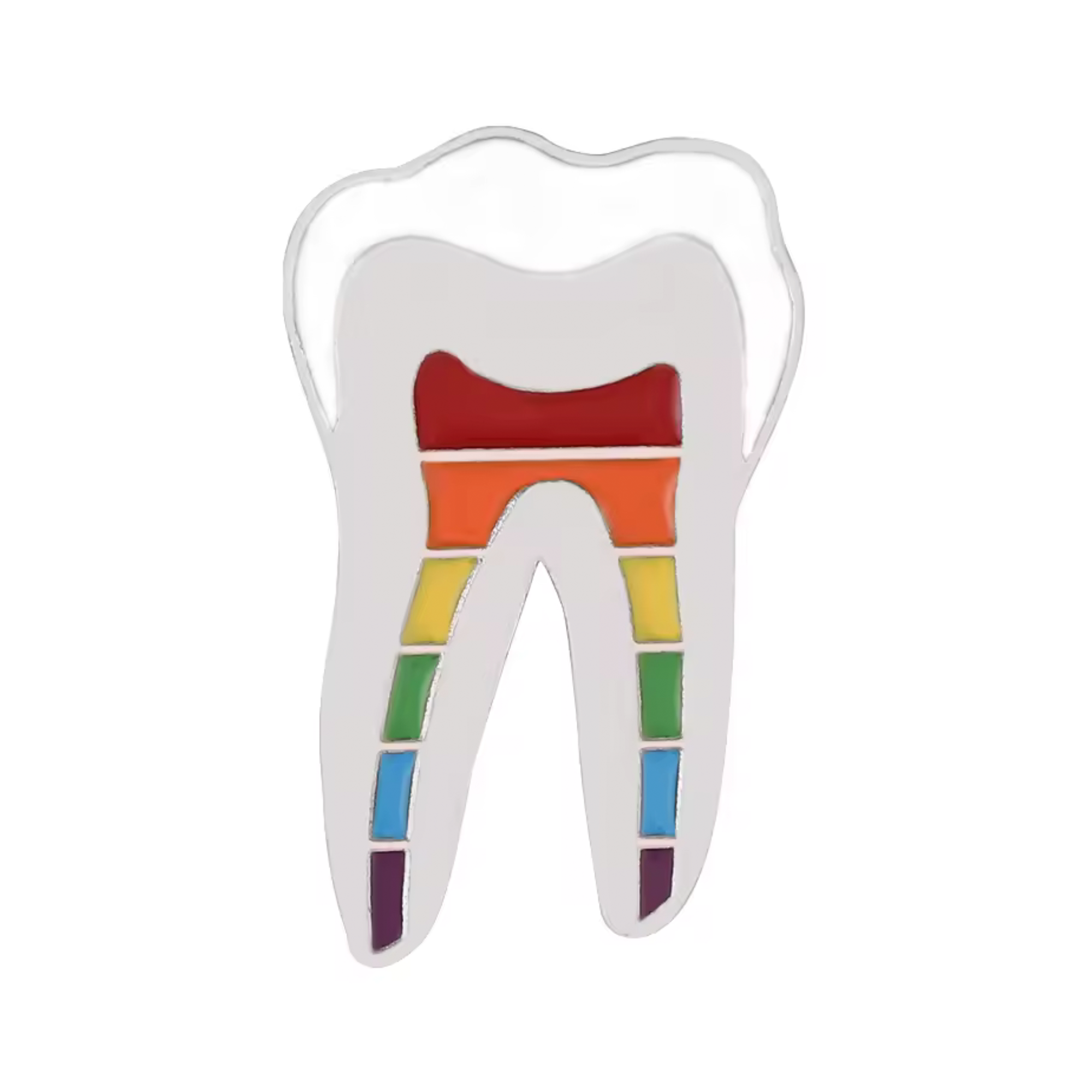 Dentist Tooth Rainbow Pin Badge