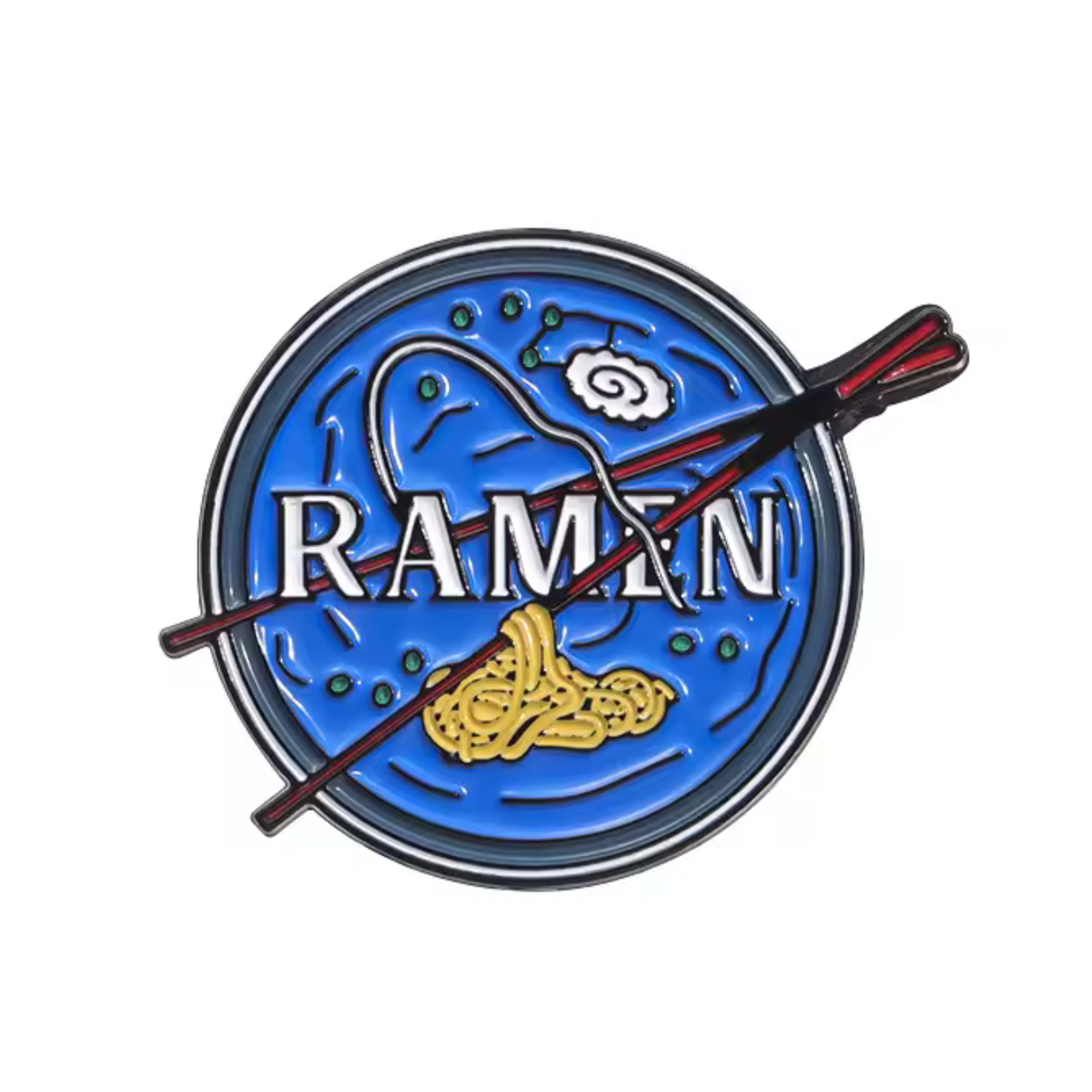 NASA Funny Ramen Pin Badge