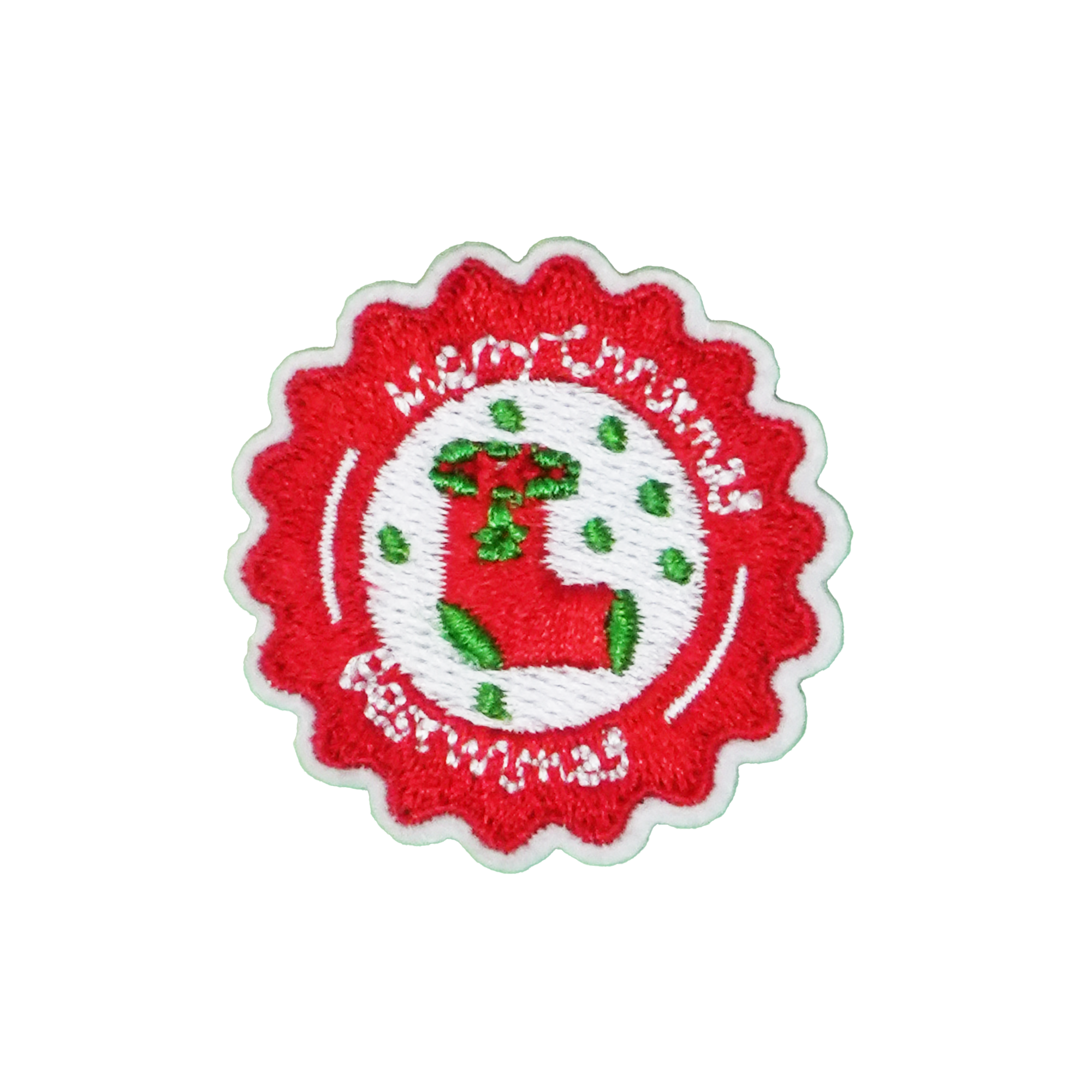 Christmas Stocking Round Patch Iron On (4 x 4cm)