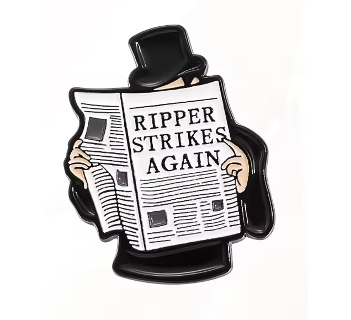 Jack The Ripper Strikes Again Pin Badge