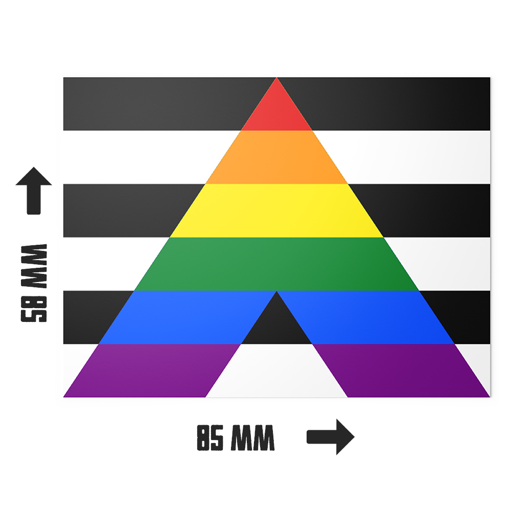 20 X Straight Ally Flag Stickers
