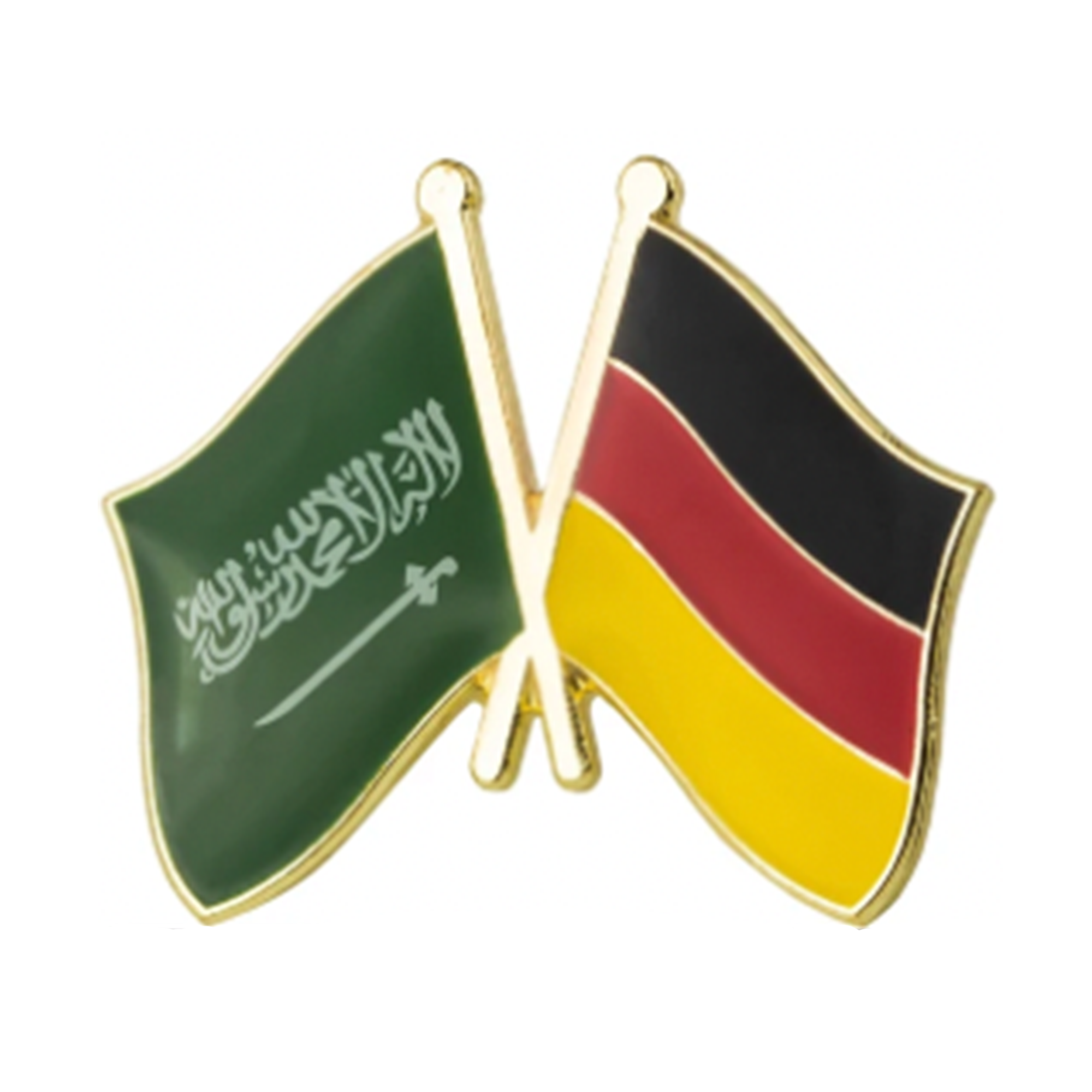 Pin de amistad entre el Reino de Arabia Saudita y Alemania
