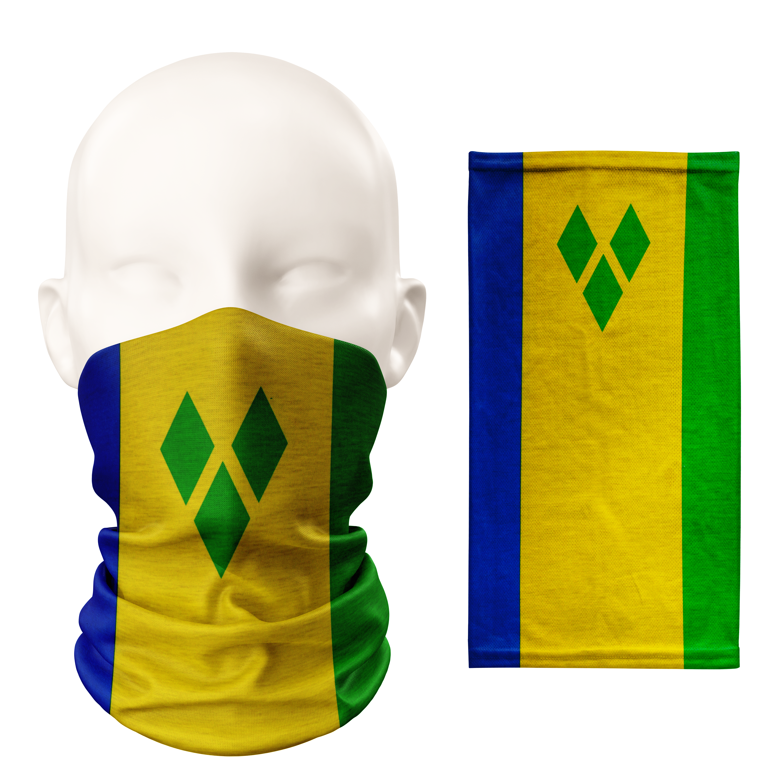 Saint Vincent and the Grenadines Flag Snood – Breathable Mask Neck Gaiter Face Covering