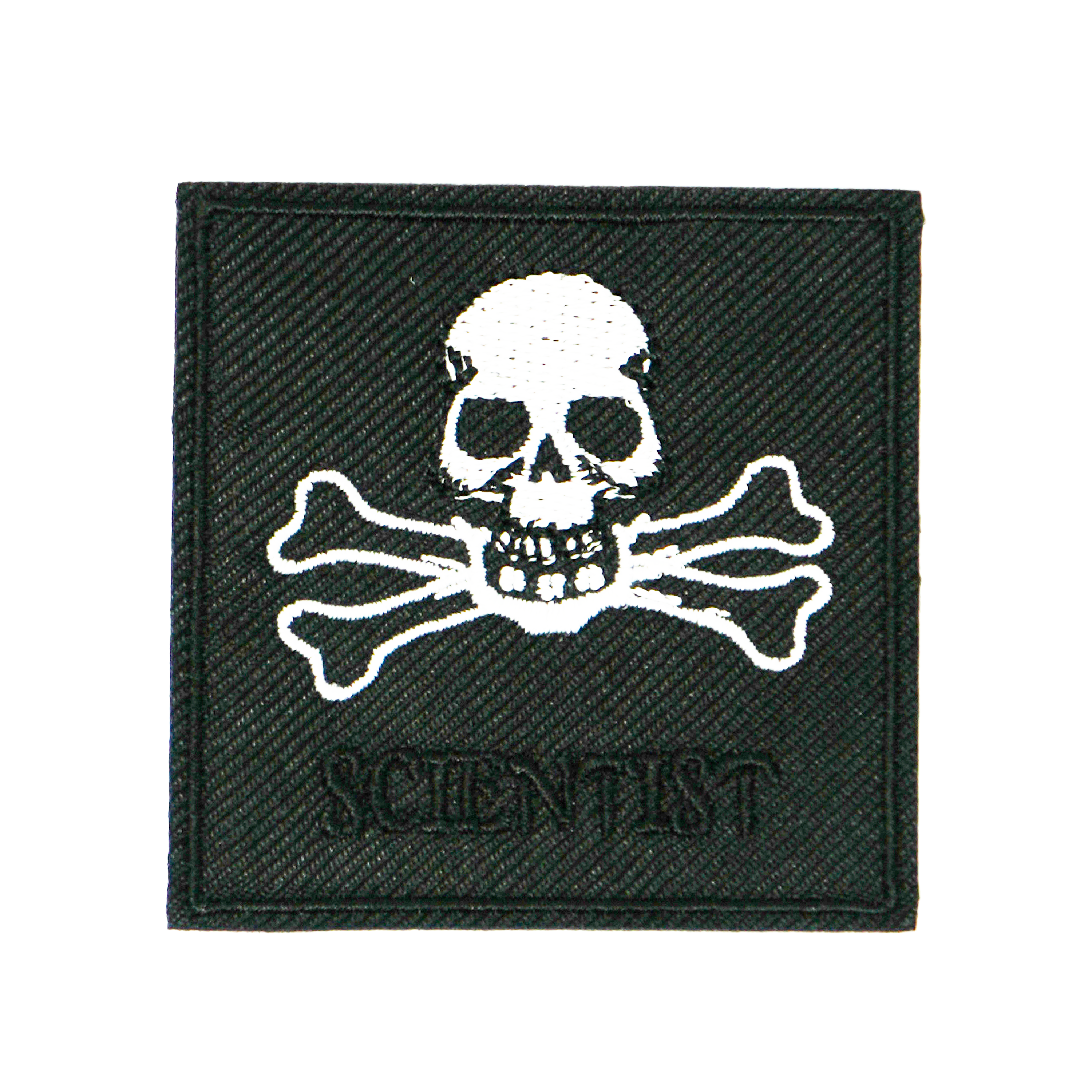 Scientist Skull & Crossed Bones Iron On Patch (6 x 6cm)