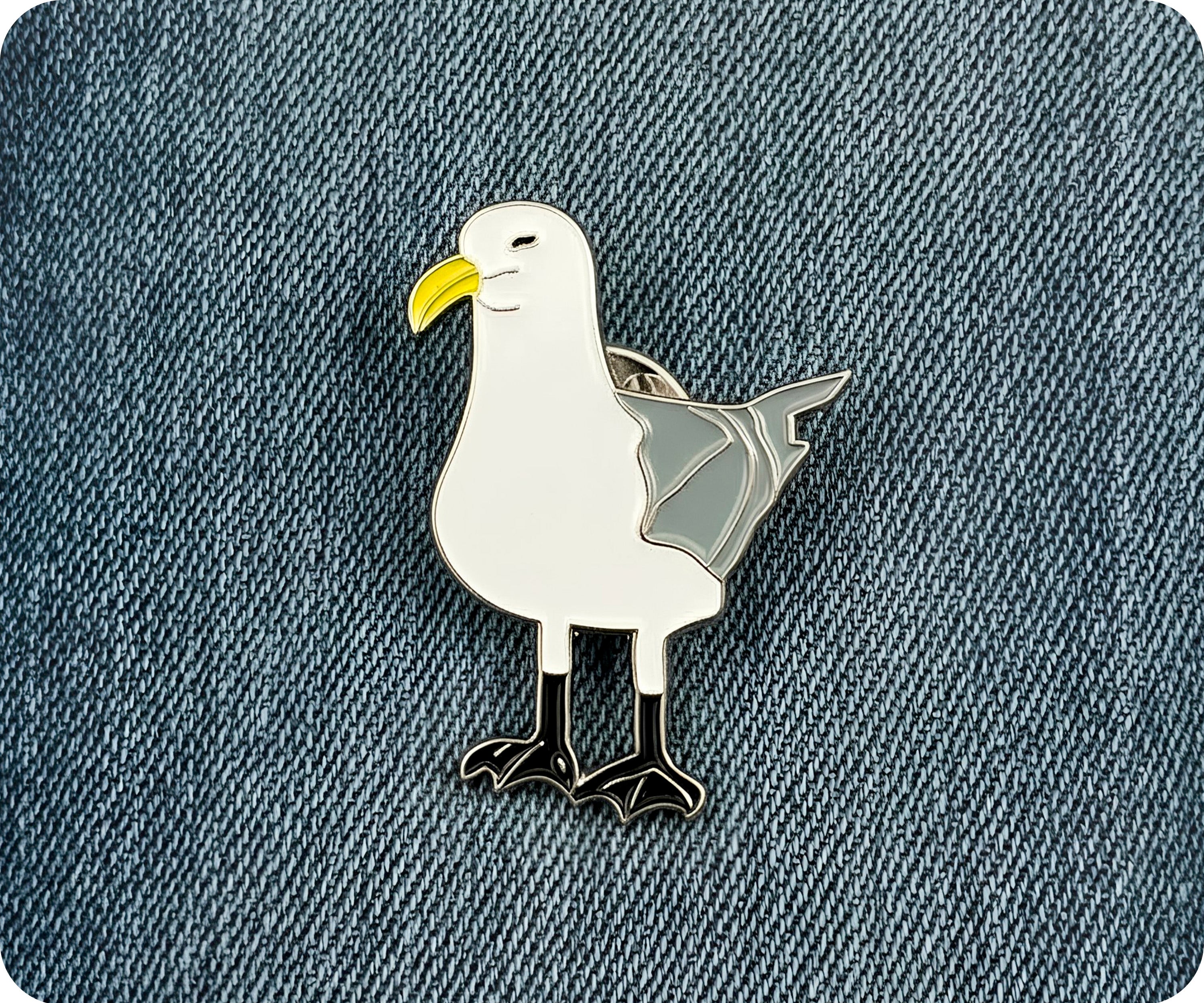 Seagull Bird Pin Badge