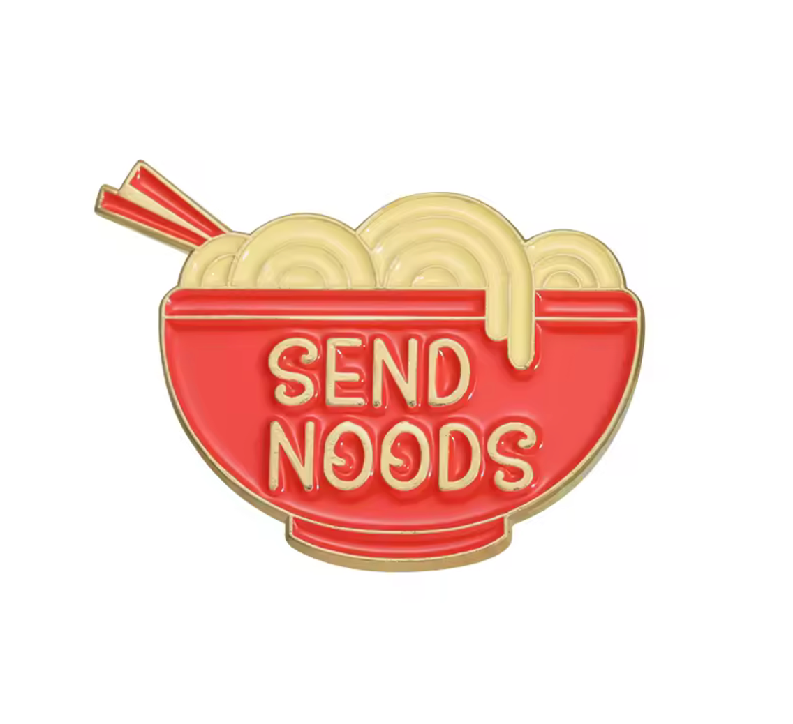 Send Noodles Pin Badge