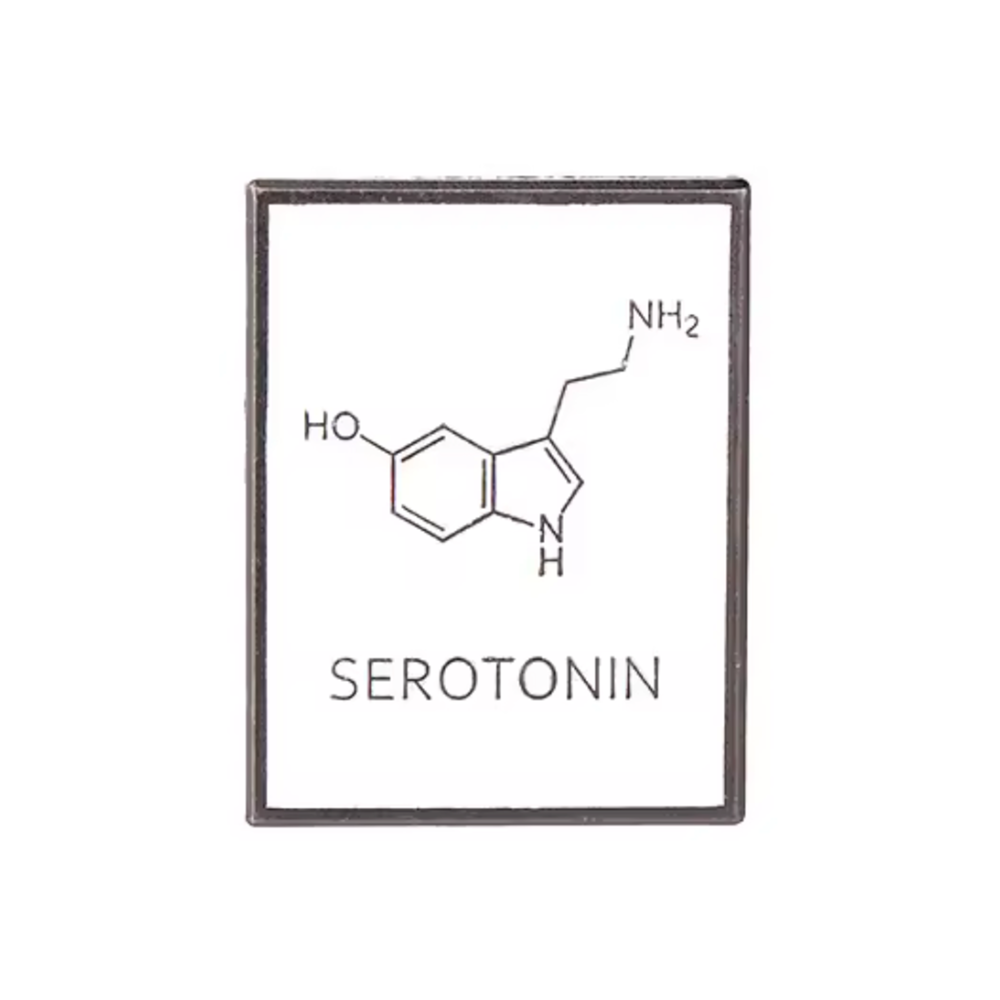 Serotonin Chemical Composition Science Pin Badge