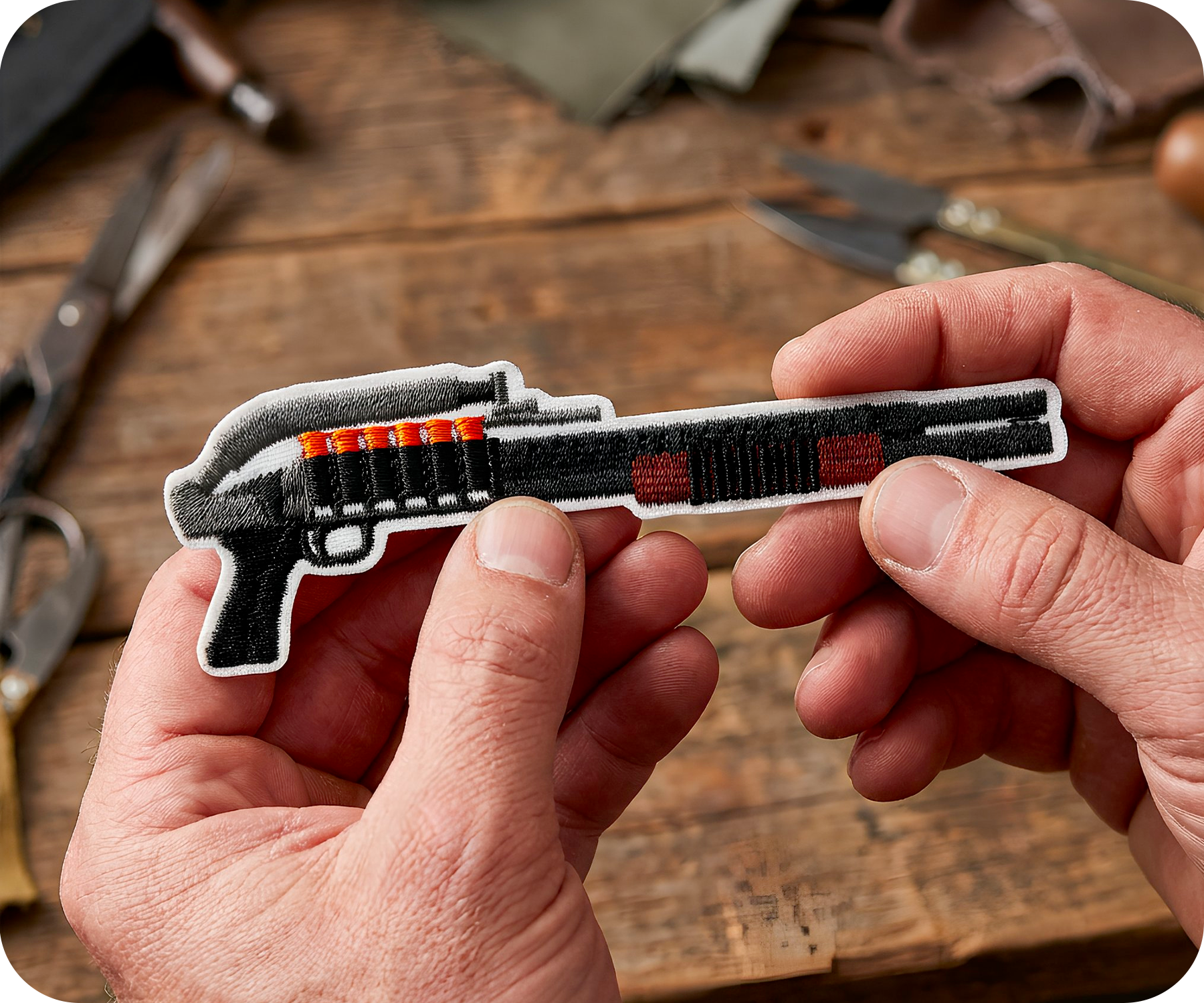 Mossberg 500 / 590 Series Pump Action Shotgun Iron On Patch (10 x 3cm)