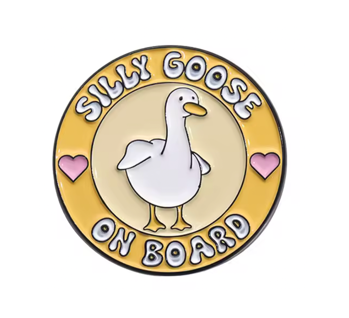 Silly Goose On Board Pin Badge
